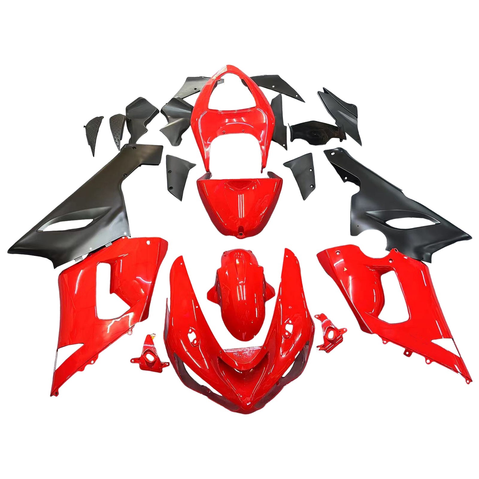 Amotopart Kawasaki ZX6R 636 2005-2006 ABS muovinen korin suojasarja