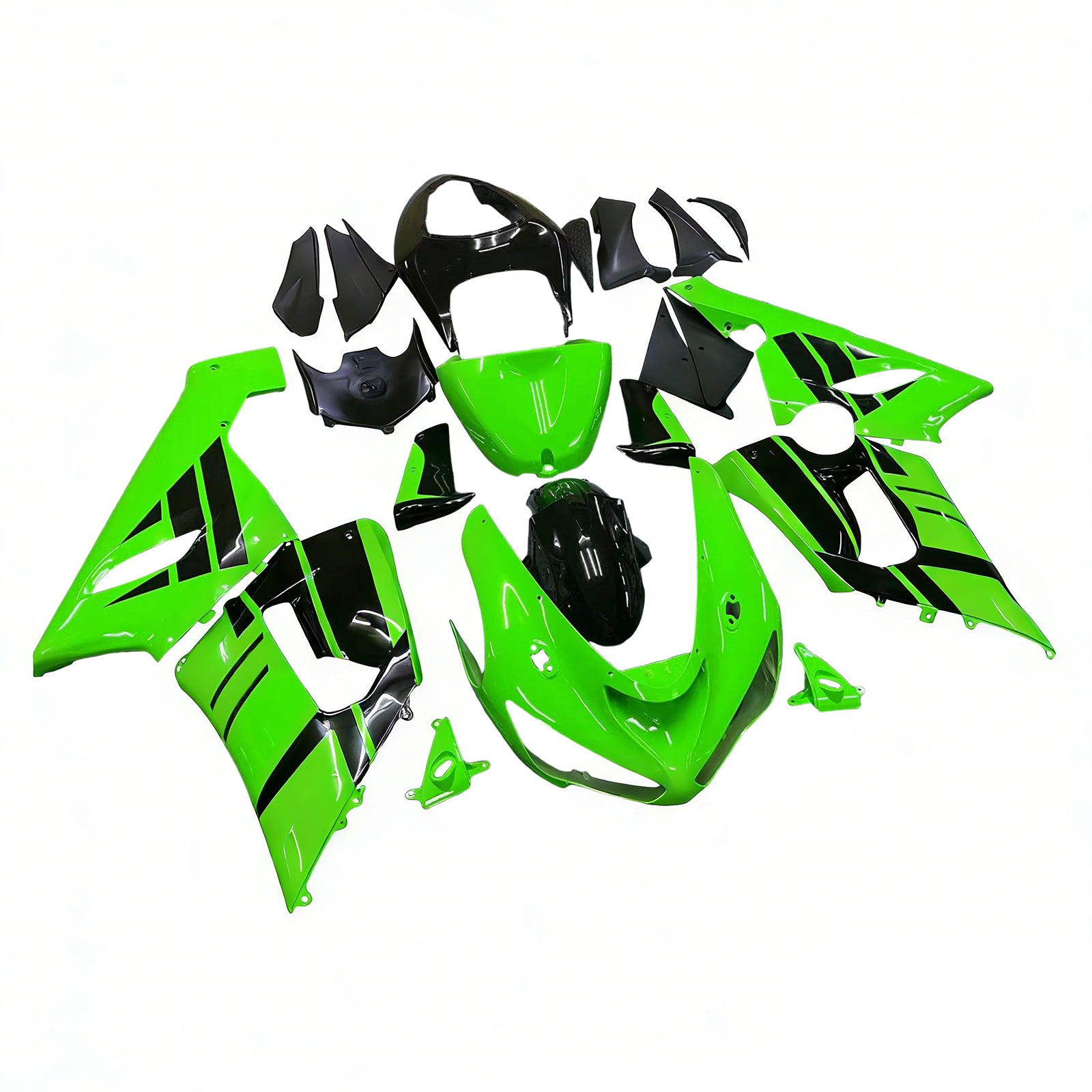 Amotopart Kawasaki ZX6R 636 2005-2006 ABS muovinen korin suojasarja