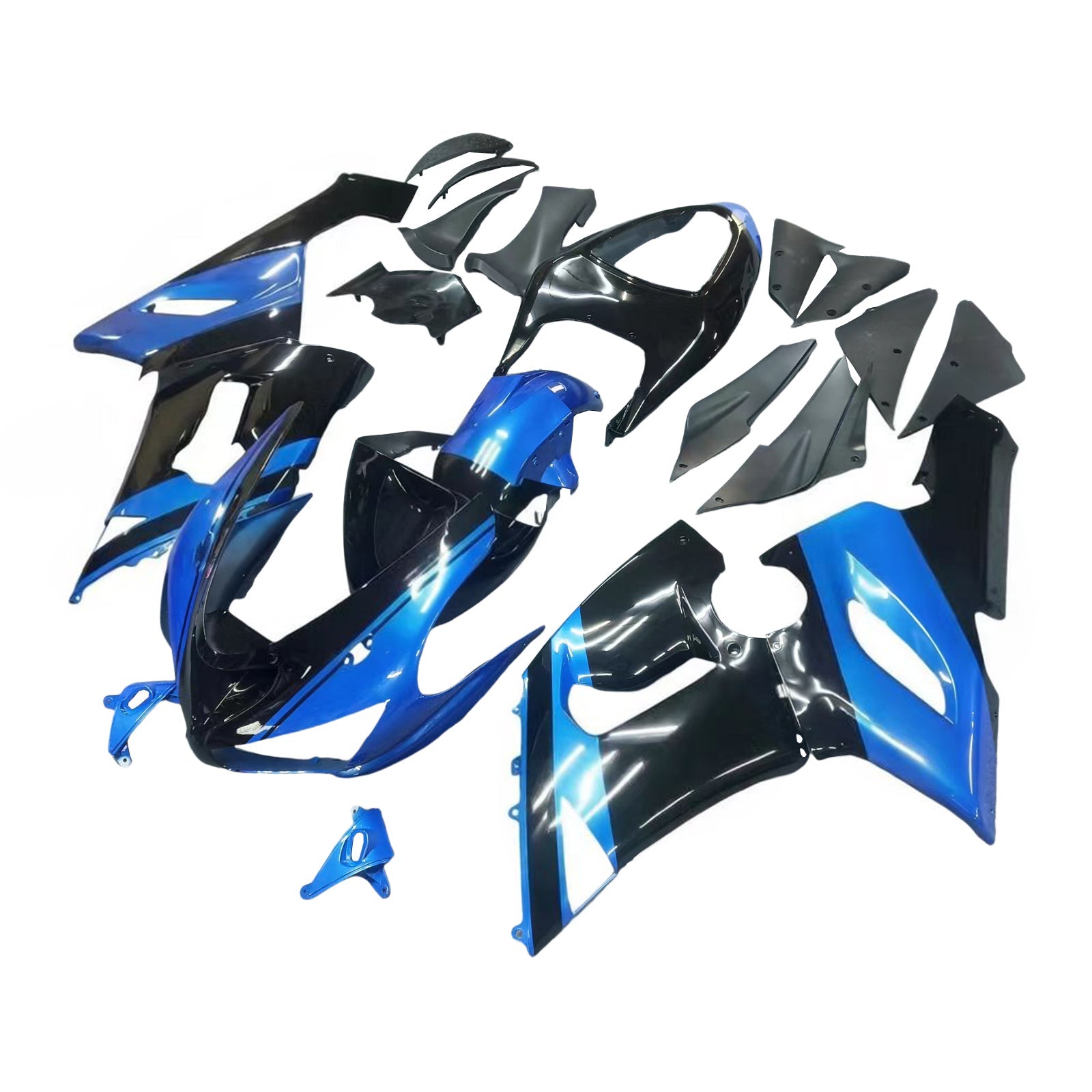 Amotopart Kawasaki ZX6R 636 2005-2006 Kit carena carrozzeria in plastica ABS