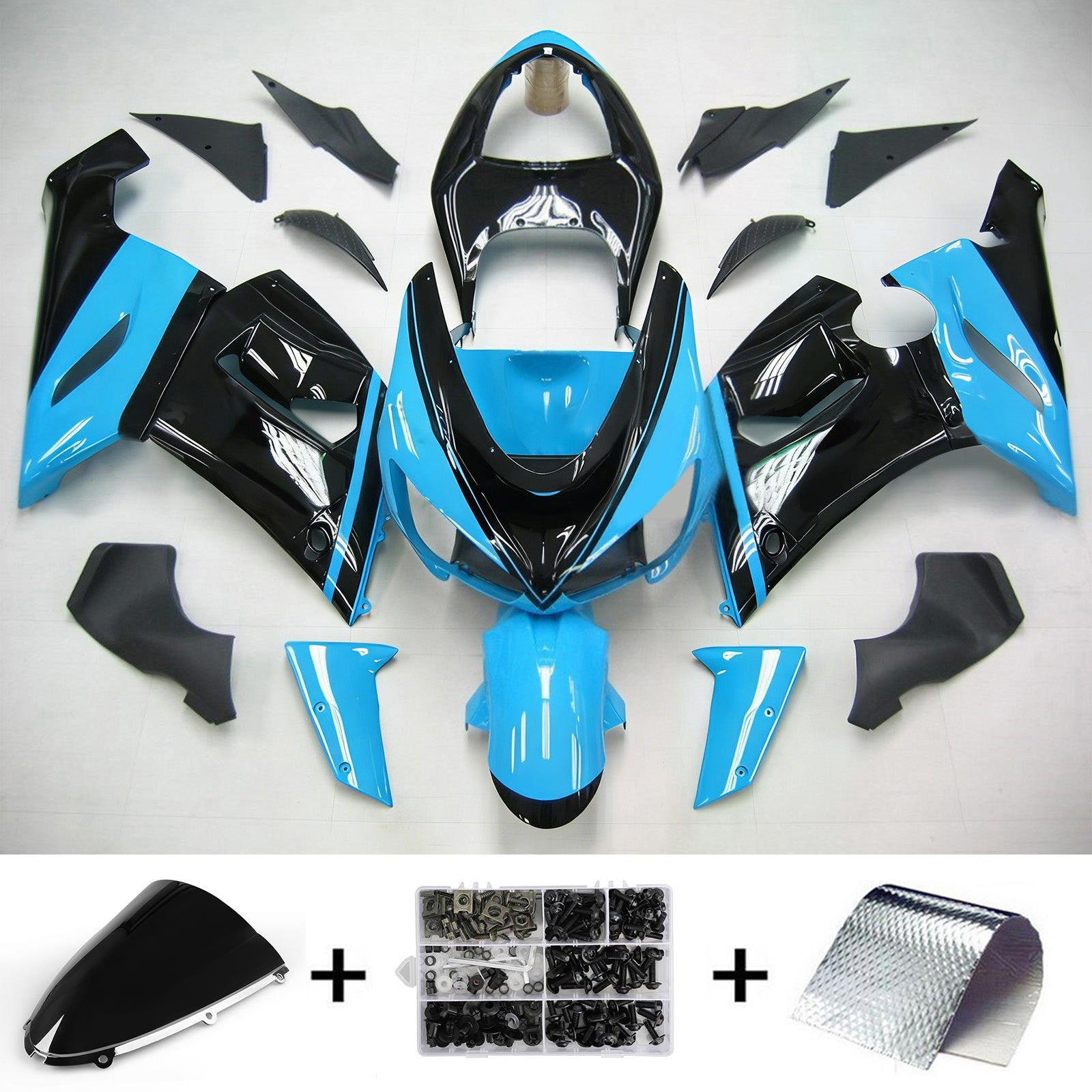 Kit de carénage Amotopart pour Kawasaki ZX6R 636 2005-2006 Générique