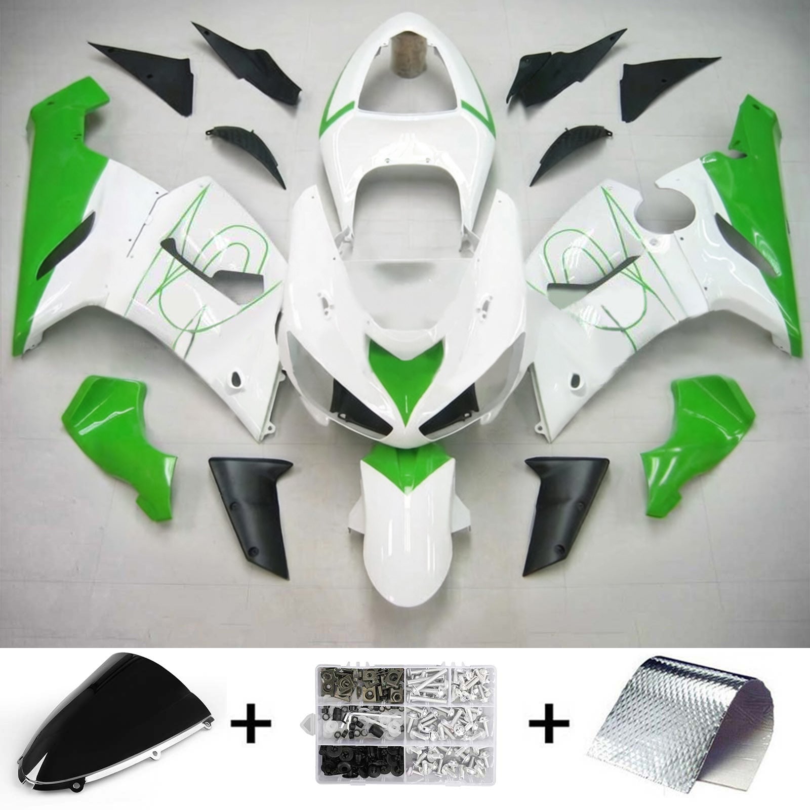 Kit de carénage Amotopart pour Kawasaki ZX6R 636 2005-2006 Générique