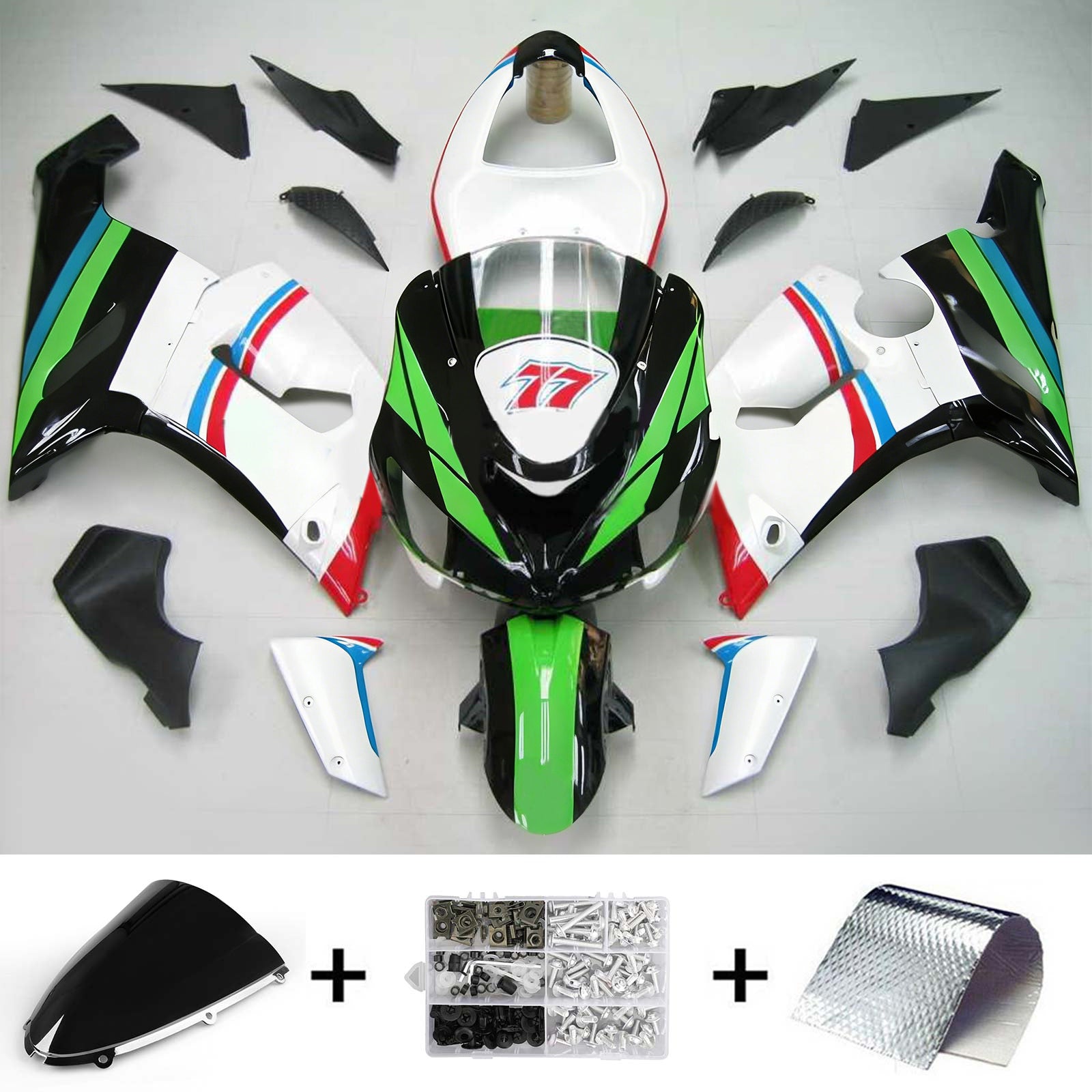 Amotopart Sealing Kit za Kawasaki ZX6R 636 2005-2006 Generic