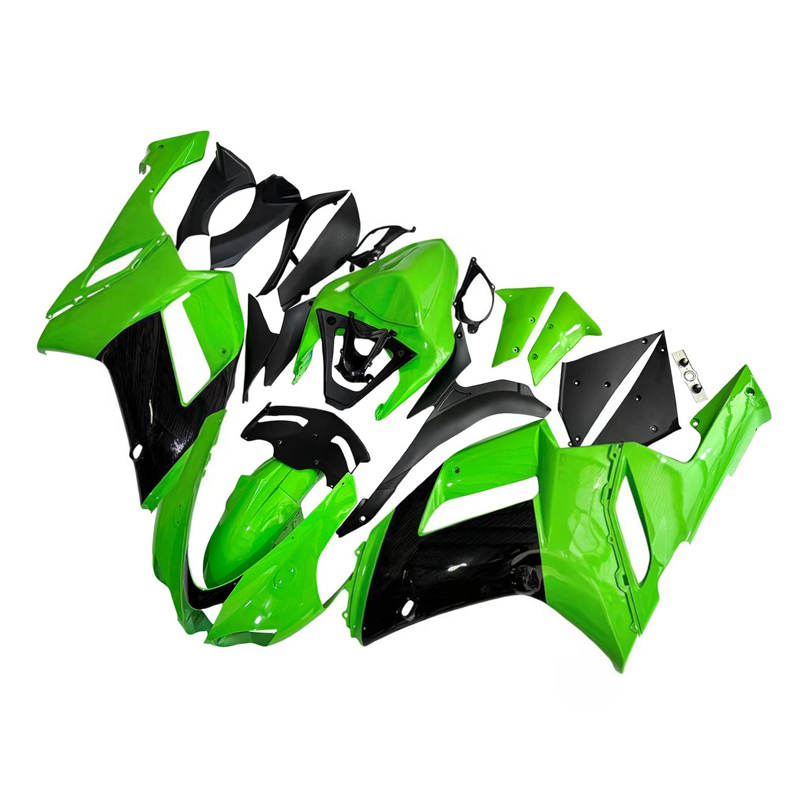 2007-2008 Kawasaki ZX6R 636 Korin ruiskutussuojasarja Abs Muovi asennettu