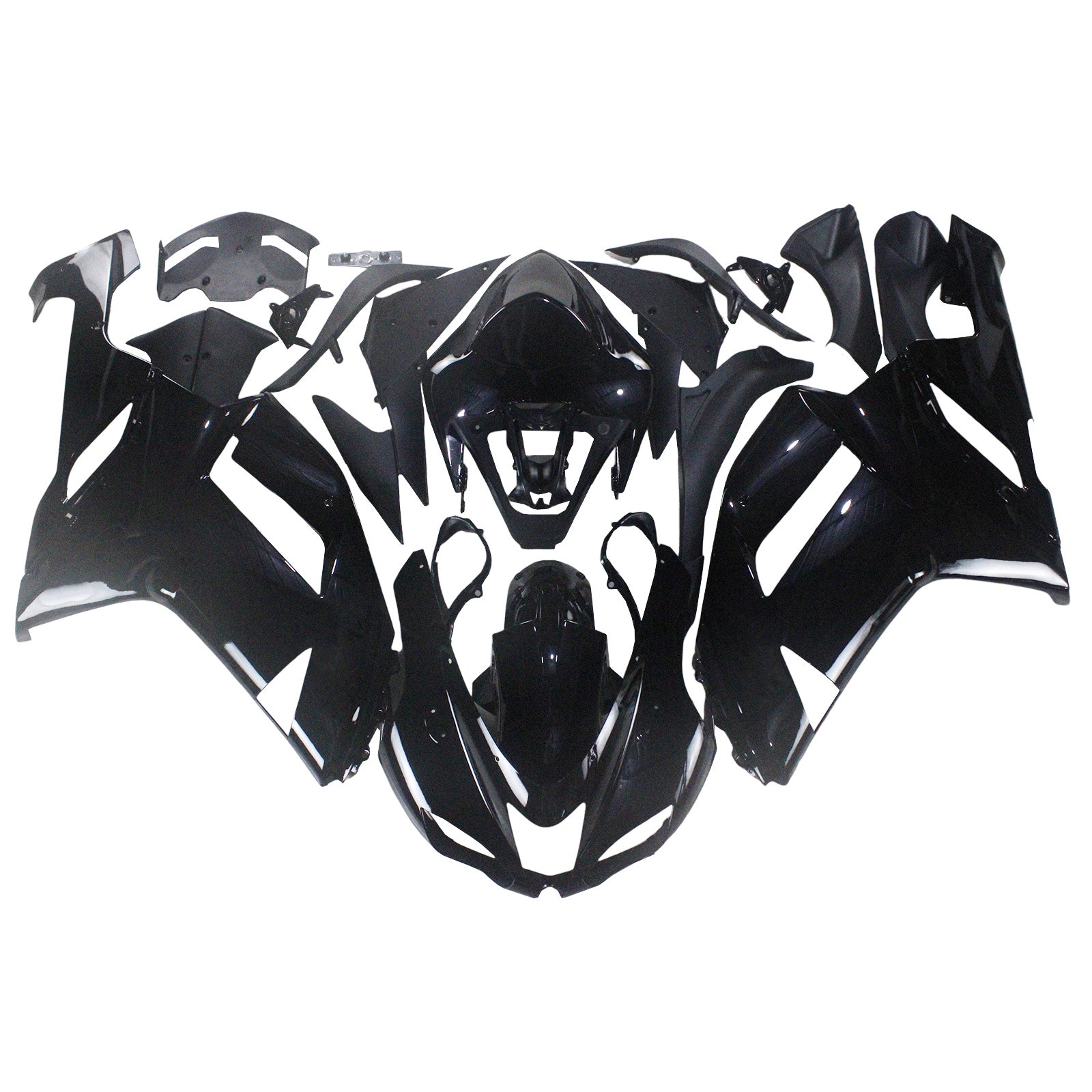 Carénages Amotopart 2007-2008 Kawasaki ZX6R ZX636 Noir Ninja Generic
