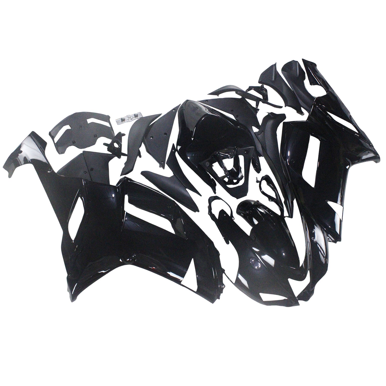 Carénages Amotopart 2007-2008 Kawasaki ZX6R ZX636 Noir Ninja Generic