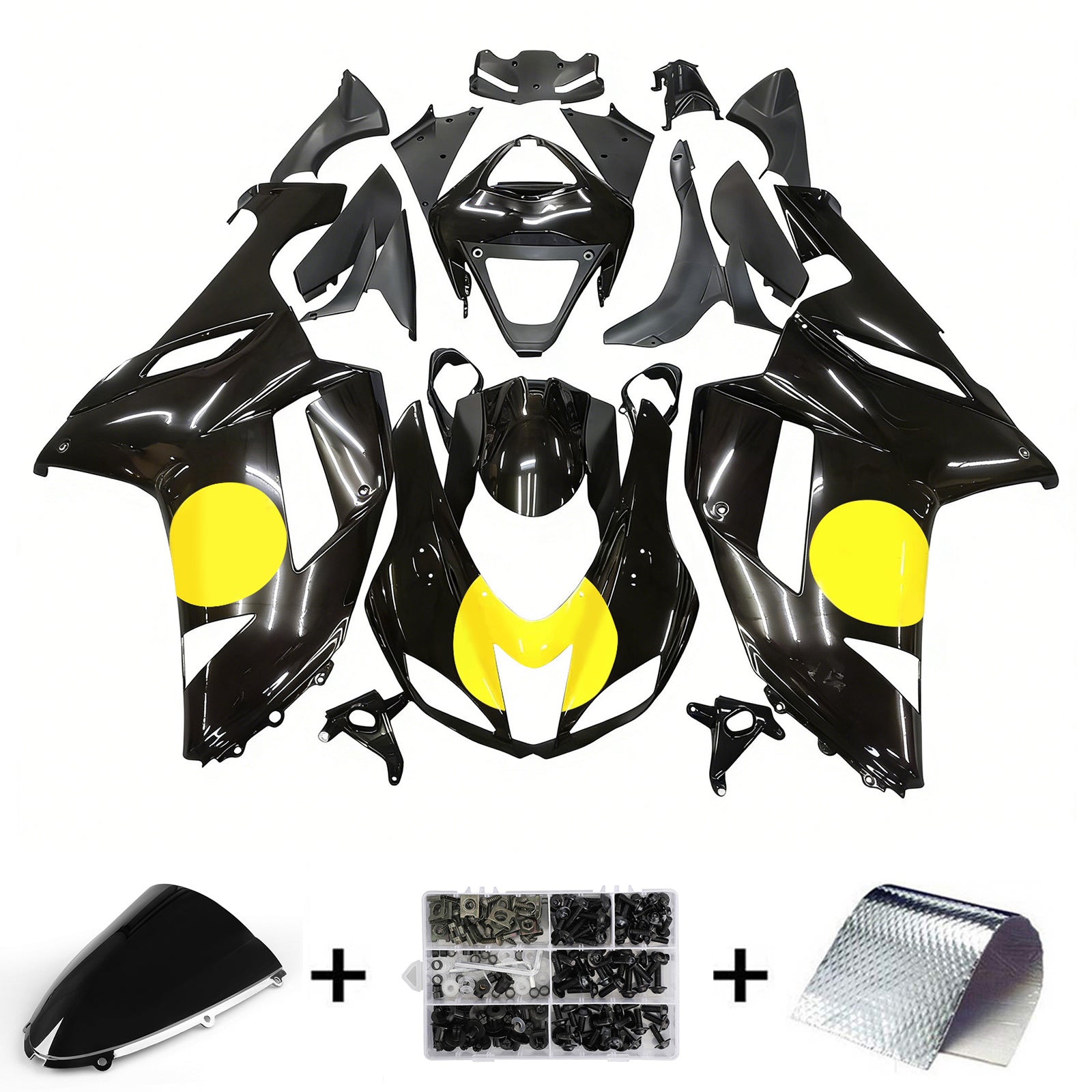 Marages Amotopart 2007-2008 Kawasaki ZX-R ZX636 Musta keltainen geneerinen