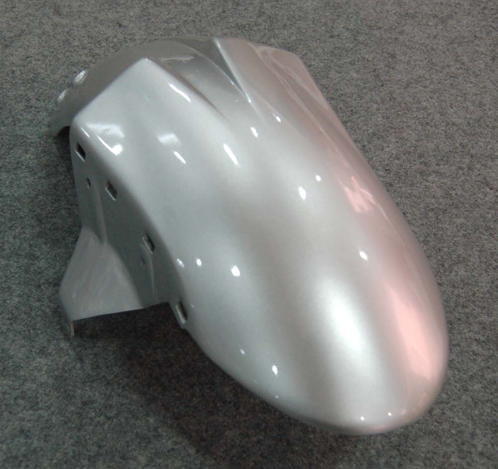 Carénages Amotopart 2007-2008 Kawasaki ZX6R ZX636 Silver & Red Flame ZX6R Generic