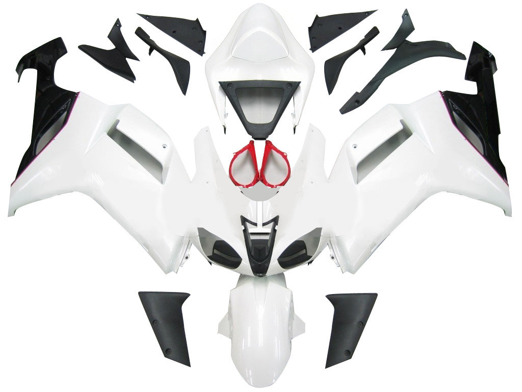 Carénages Amotopart 2007-2008 Kawasaki ZX6R ZX636 White Red Black ZX6R generic
