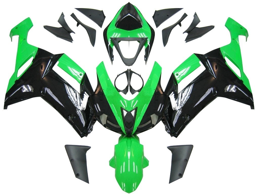 Carénages Amotopart 2007-2008 Kawasaki ZX6R ZX636 Zelena noir Ninja Zx6r Generic