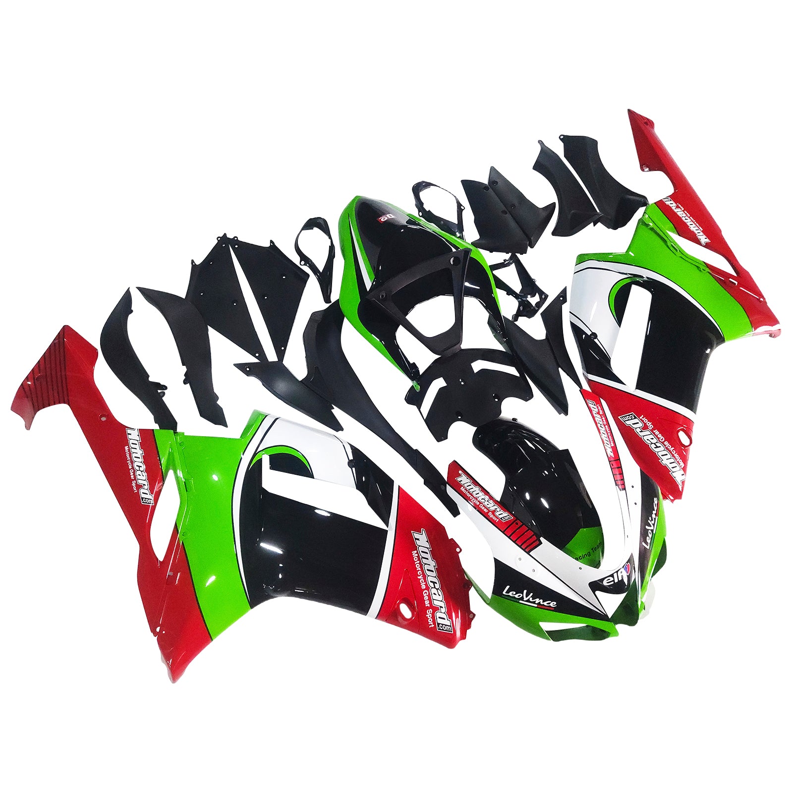 Amotopart Kawasaki ZX6R 636 2007-2008 Kit Carrosserie Plastic ABS