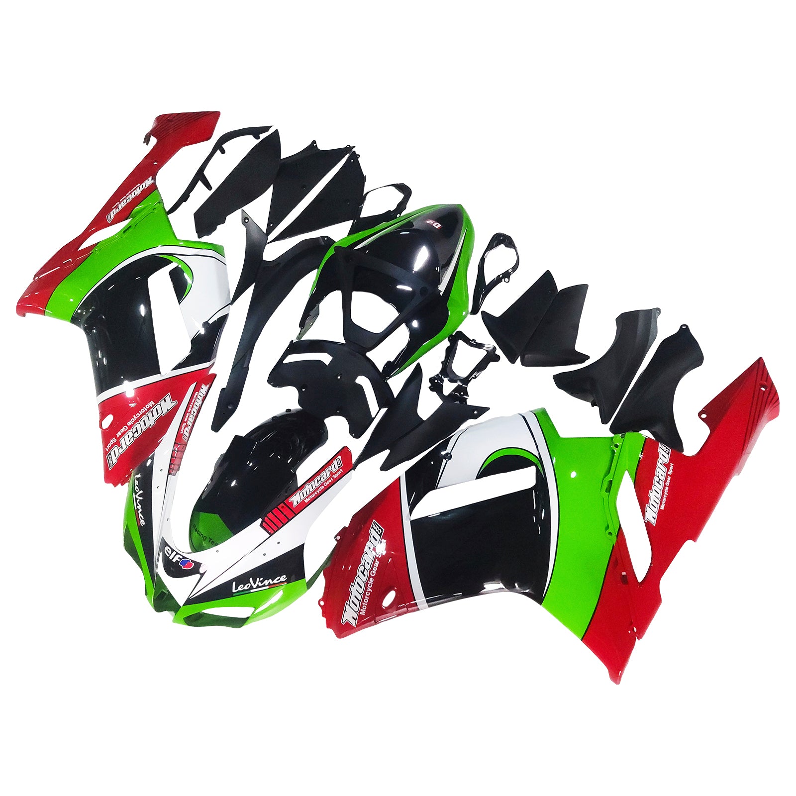Amotopart Kawasaki ZX6R 636 2007-2008 Kit Carrosserie Plastic ABS