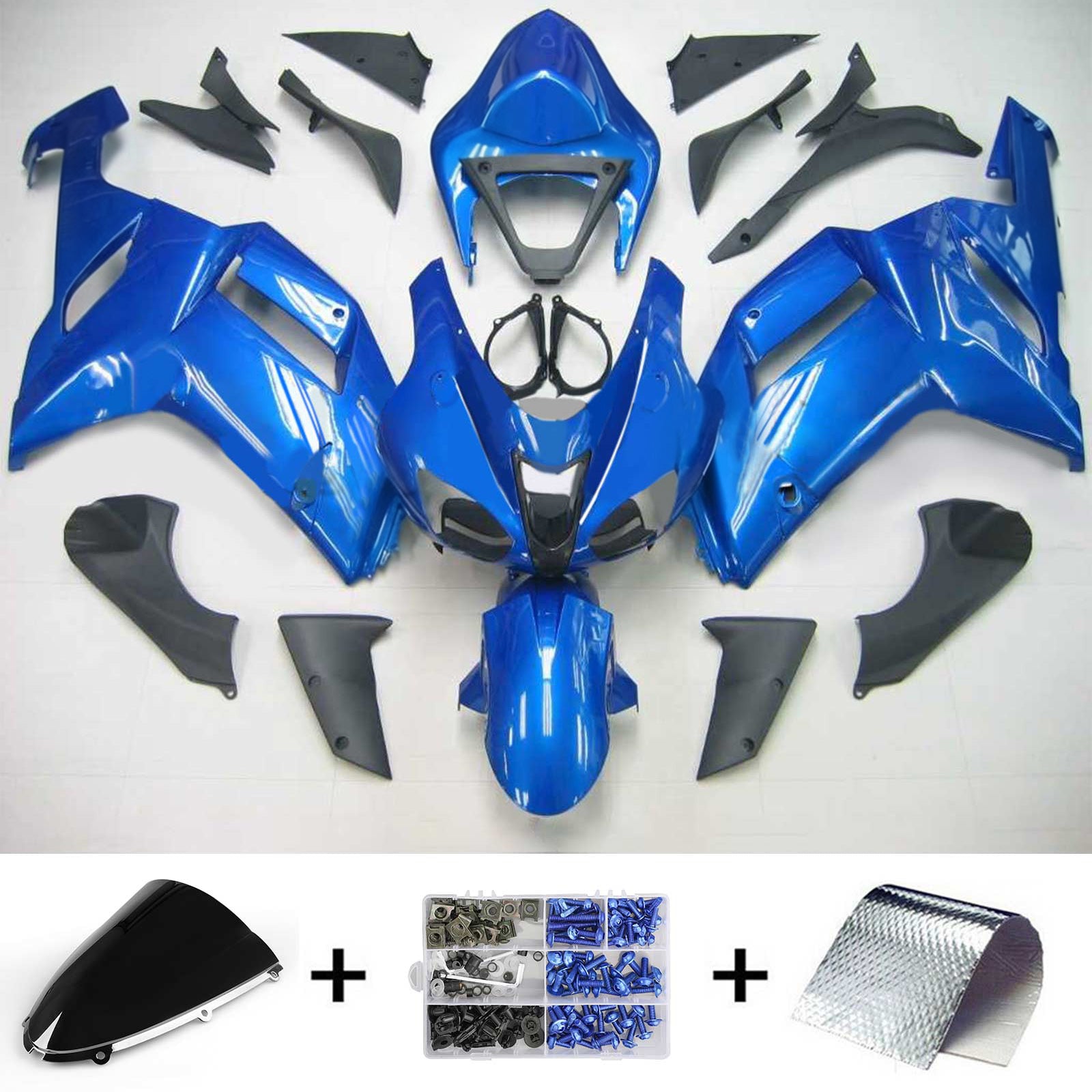 Amotopart Sealing Kit za Kawasaki ZX6R 636 2007-2008 Generic