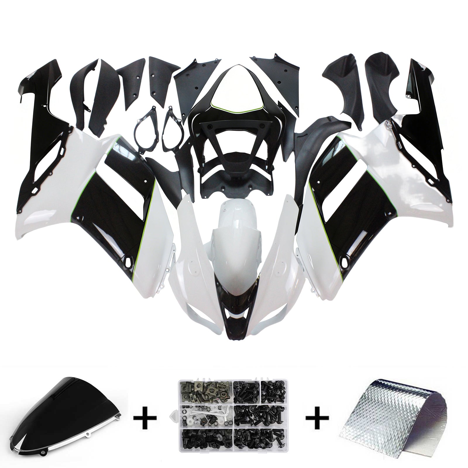 Kit de carénage Amotopart pour Kawasaki ZX6R 636 2007-2008 générique