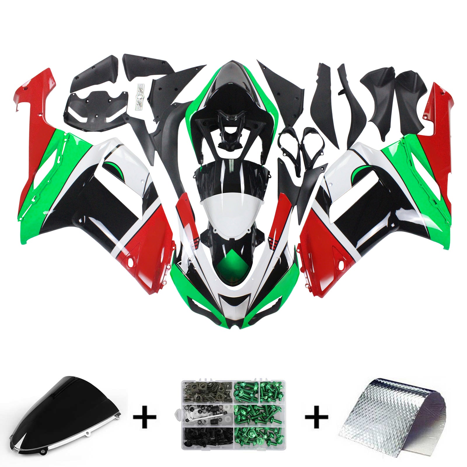 Amotopart Sealing Kit za Kawasaki ZX6R 636 2007-2008 Generic