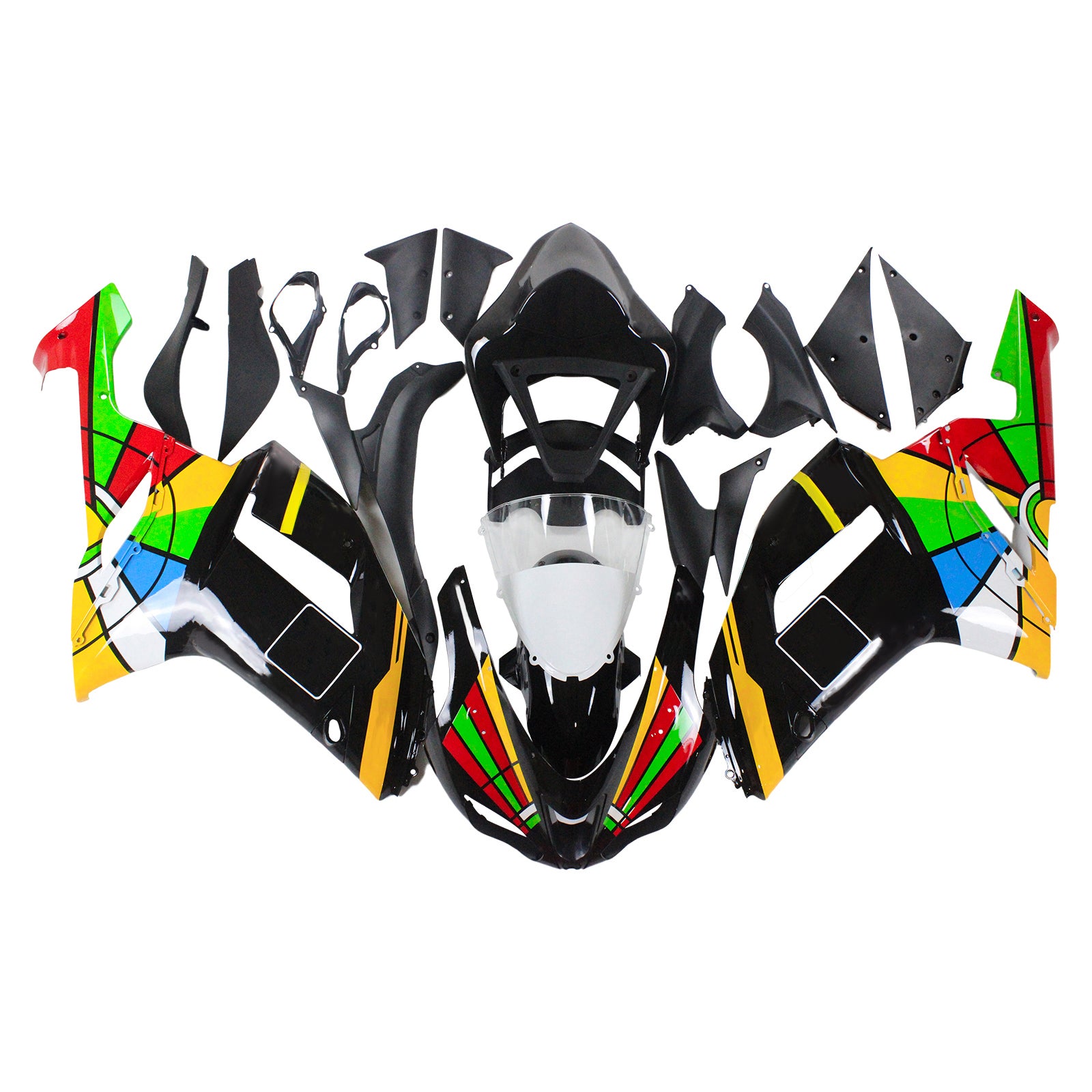 Kit de carénage Amotopart pour Kawasaki ZX6R 636 2007-2008 générique