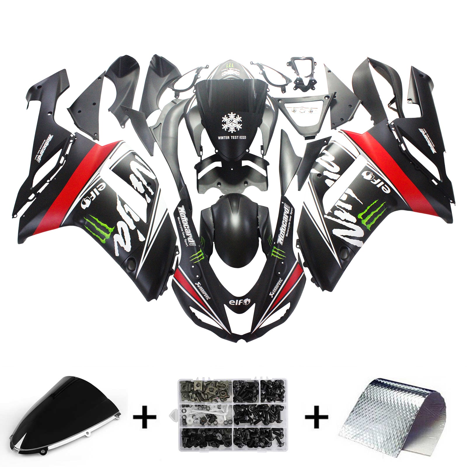 Amotopart kuipkit voor Kawasaki ZX6R 636 2007-2008 Generic