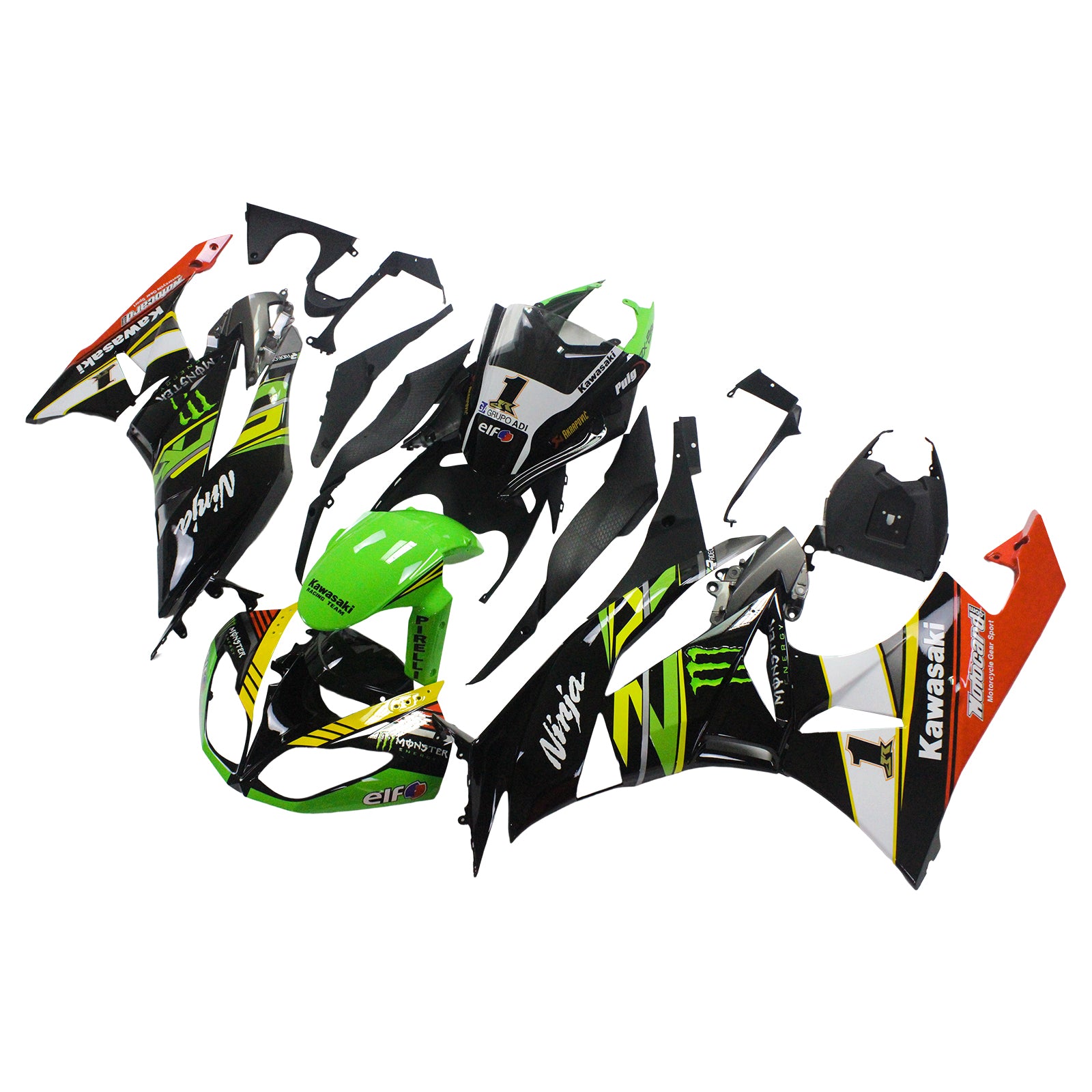 Kit de carénage Amotopart pour Kawasaki ZX6R 636 2009-2012 Générique