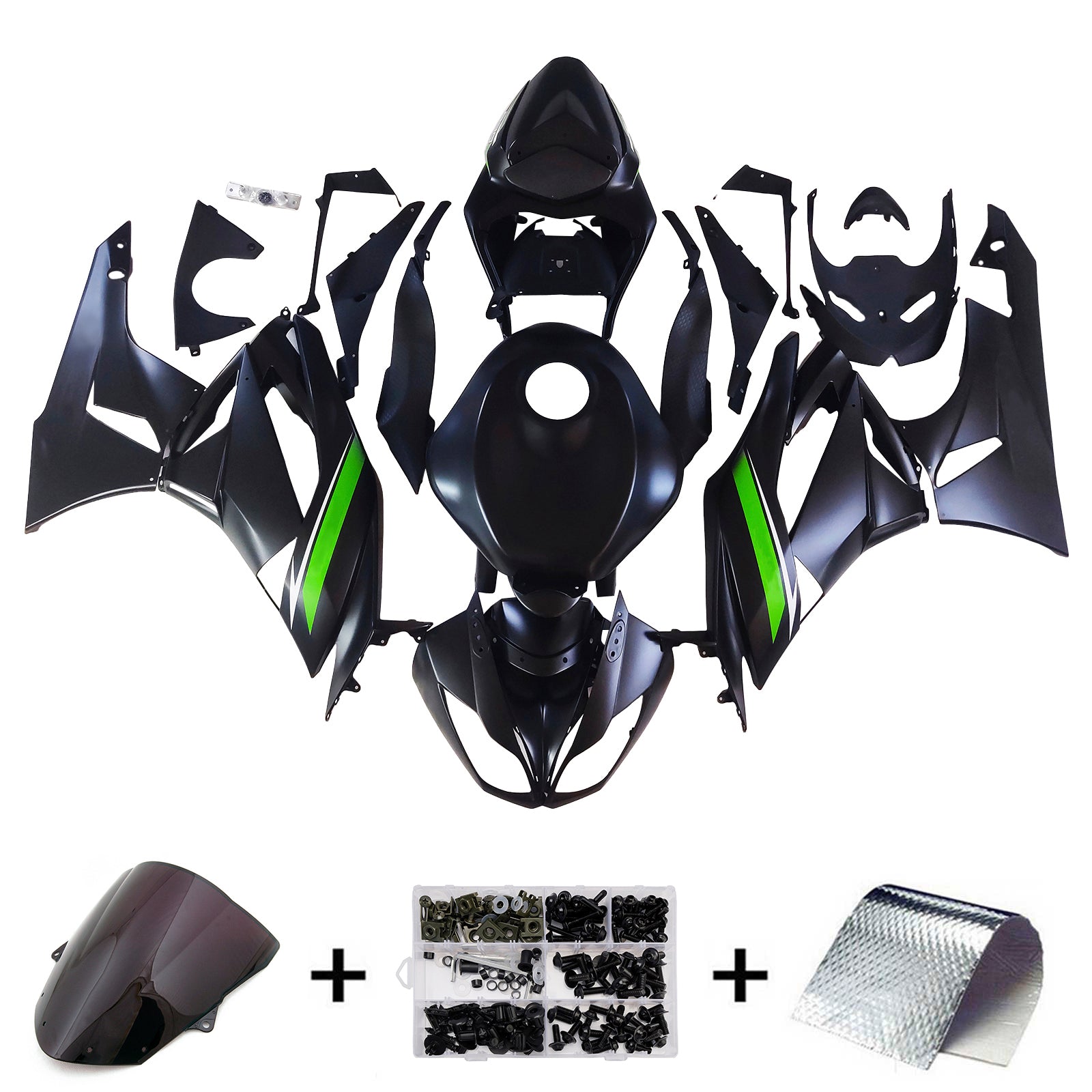 Kit de carenado de plástico ABS para Kawasaki ZX6R 636 2009-2012