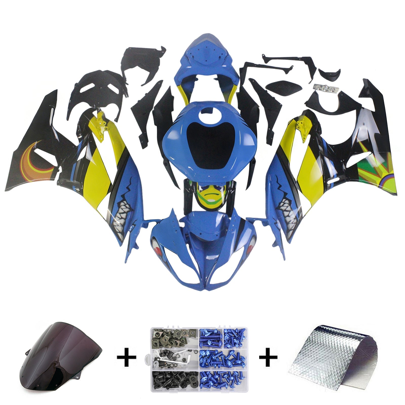 Injection Fairing Kit Bodywork Plastic ABS fit For Kawasaki ZX6R 636 2009-2012