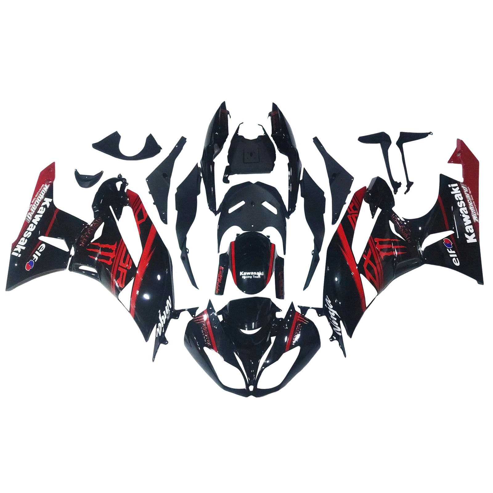 Amotopart Kawasaki ZX6R 636 2009-2012 Kit Carroserie Plastic ABS