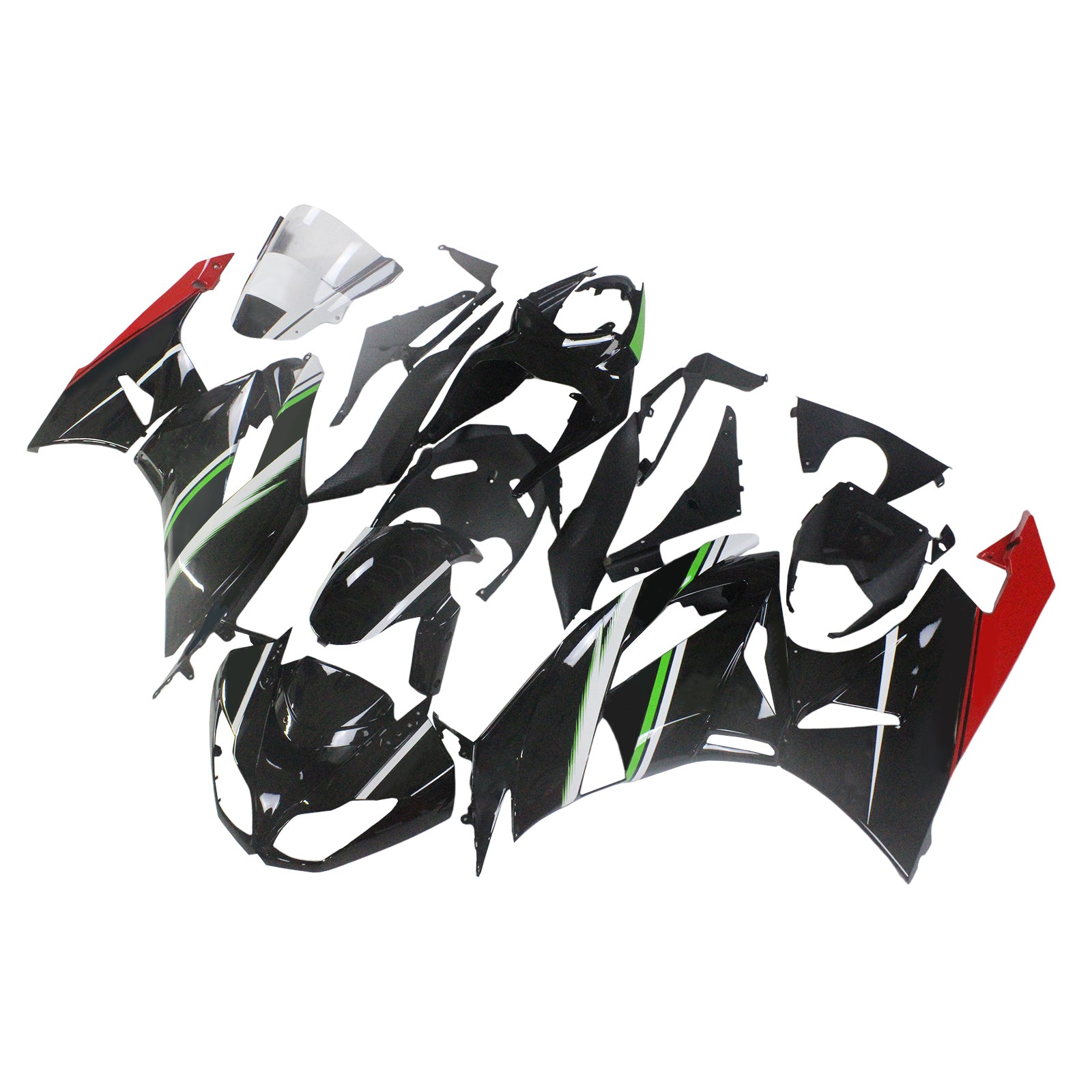 Amotopart Kawasaki ZX6R 636 2009-2012 Zestaw Carroserie Plastic ABS