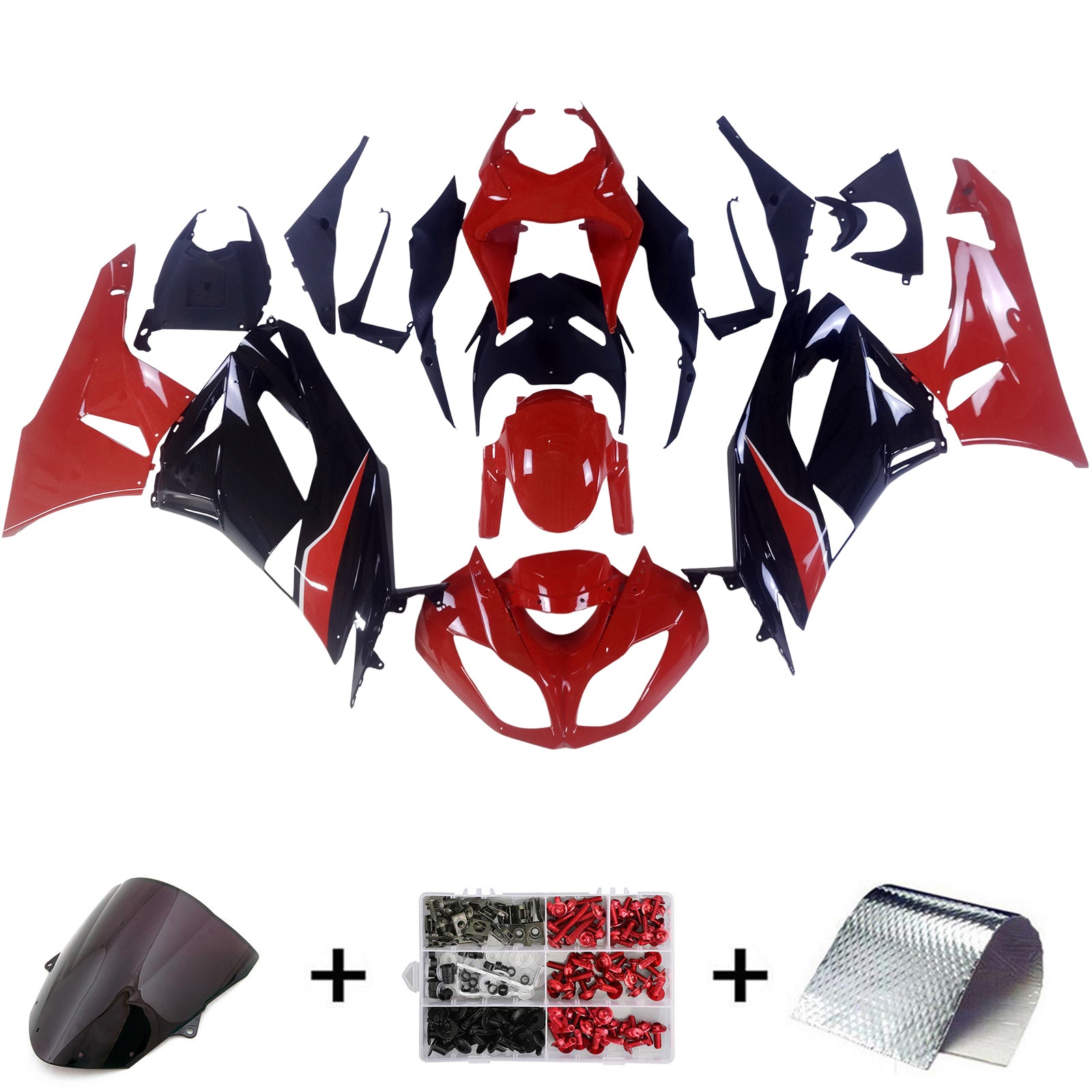 Amotopart Kawasaki ZX6R 636 2009-2012 ABS kunststof carrosseriekuipset