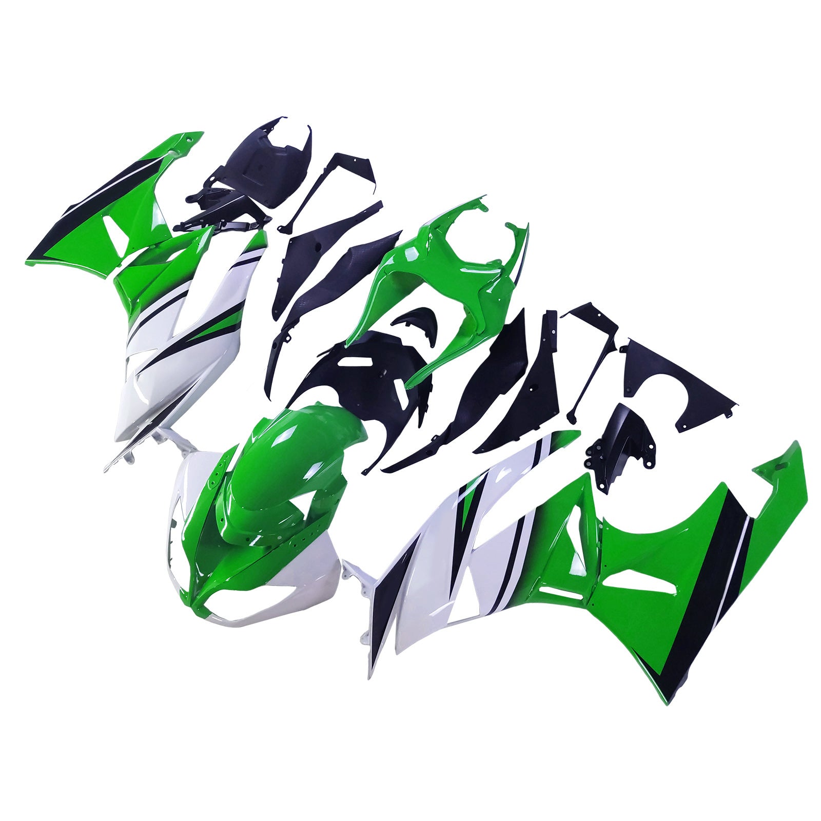 Amotopart Kawasaki ZX6R 636 2009-2012 Kit Carénage Carrosserie Plastique ABS