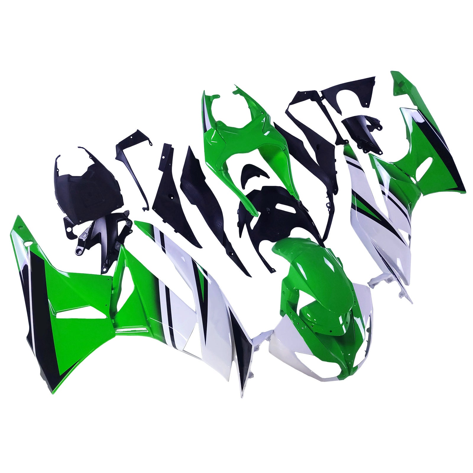 Amotopart Kawasaki ZX6R 636 2009-2012 Kit Carénage Carrosserie Plastique ABS