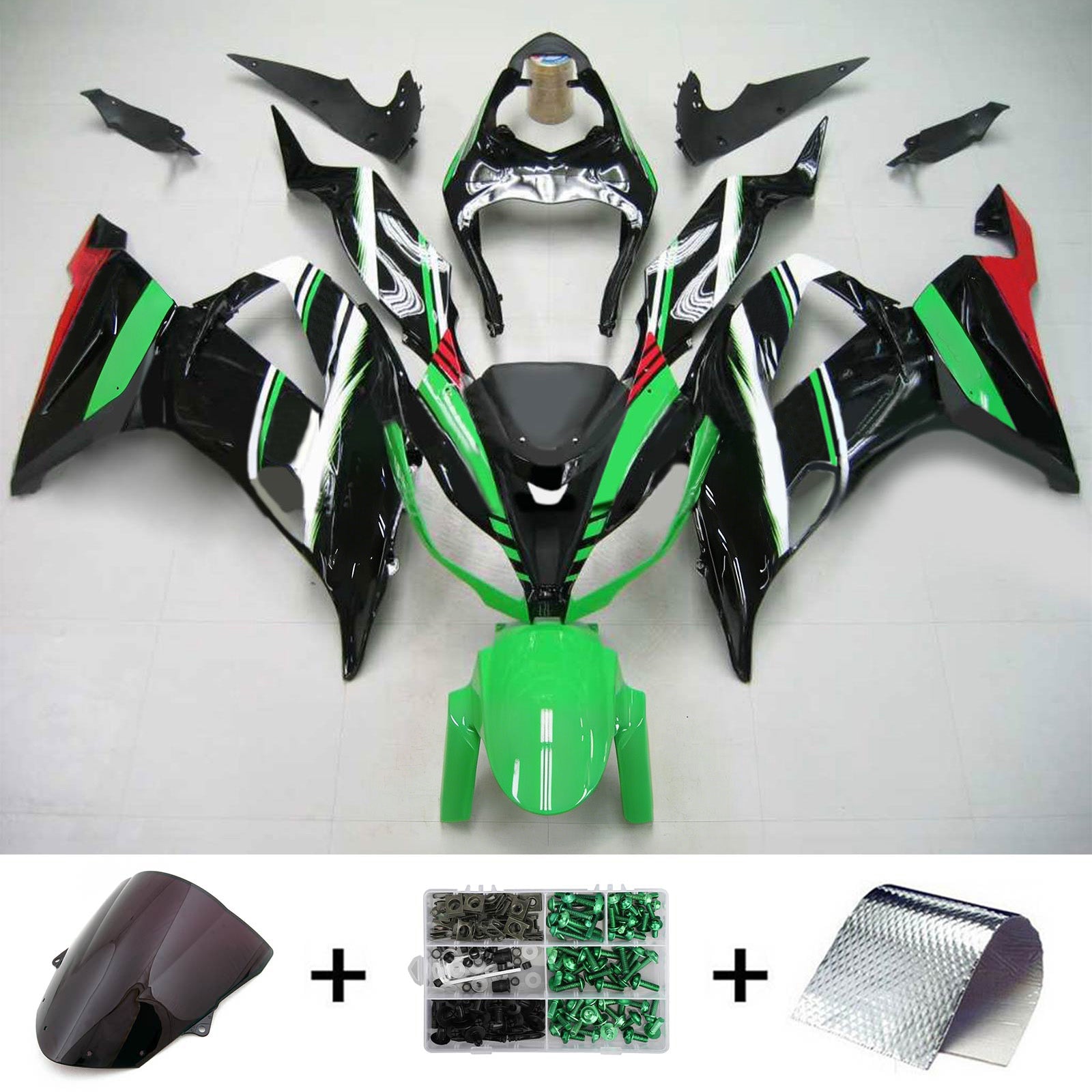 Kit de carénage Amotopart pour Kawasaki ZX6R 636 2013-2018 Générique