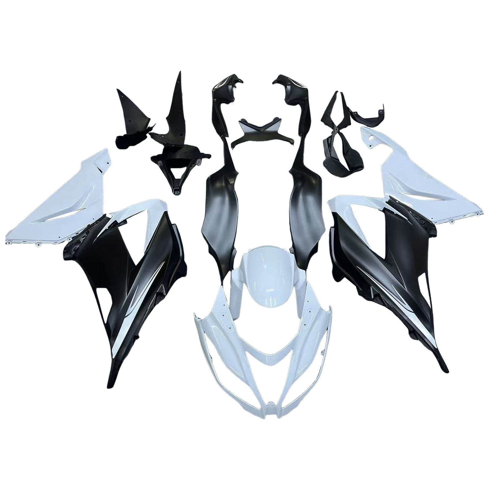 Amotopart Kawasaki ZX6R 636 2013-2018 Kit Carénage Carrosserie Plastique ABS