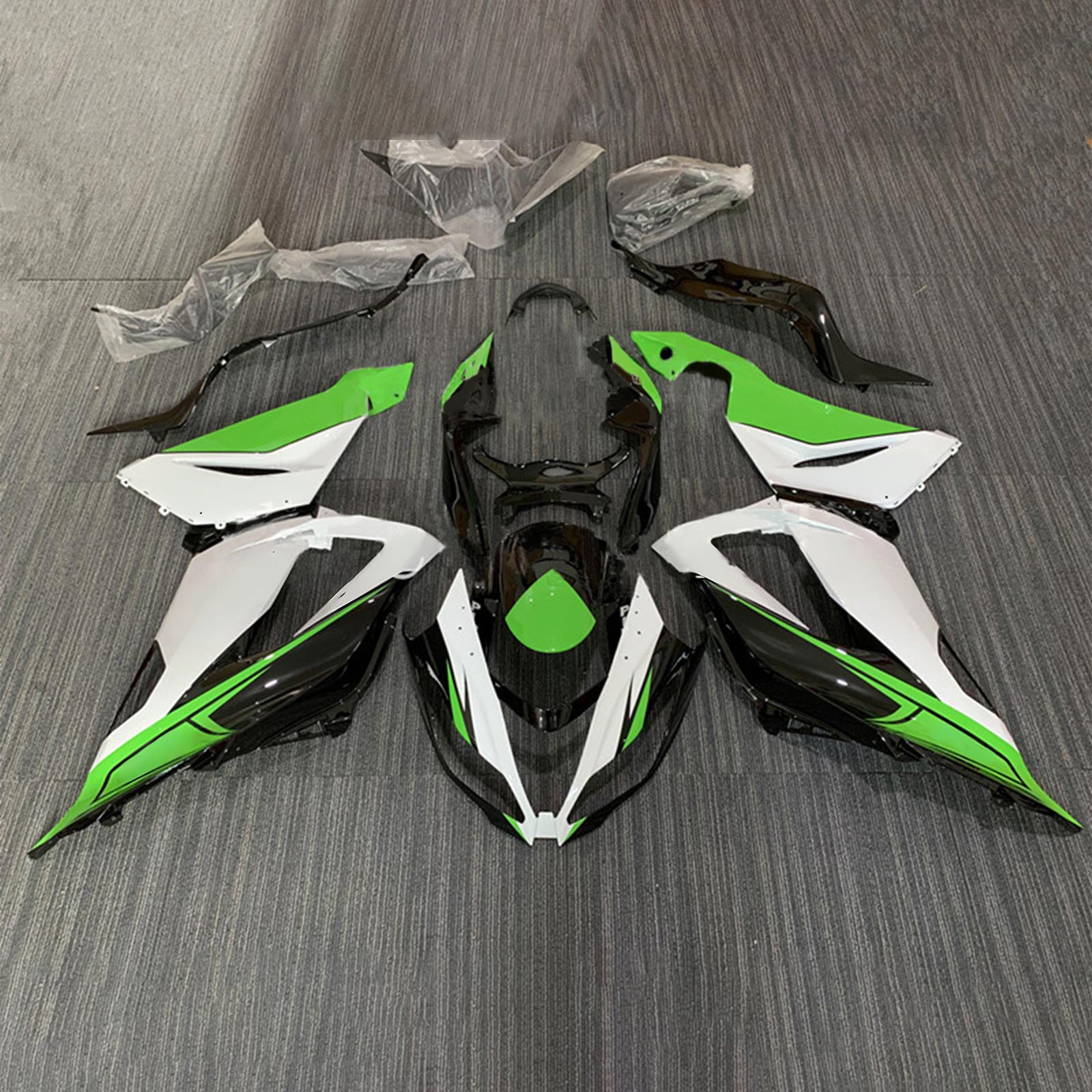 Amotopart Kawasaki ZX6R 636 2013-2018 Kit Carénage Carrosserie Plastique ABS