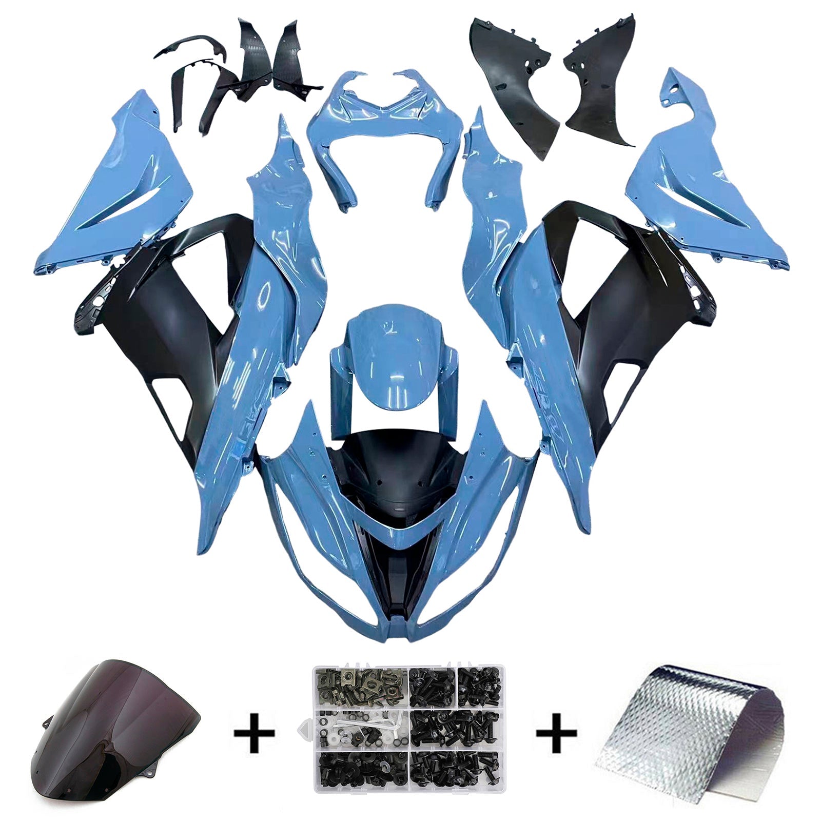 2013-2018 Kawasaki ZX6R 636 Kit de carénage d'injection carrosserie plastique ABS