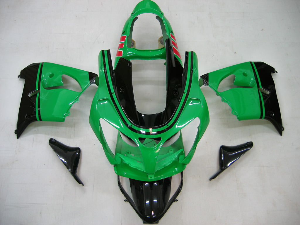 Amotopart Carénages 2000-2001 Kawasaki ZX 9R Vert Noir No.14 ZX9R Générique