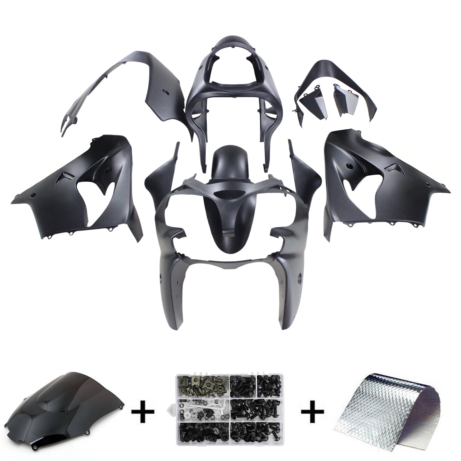 Kit de carénage Amotopart pour Kawasaki ZX9R 2000-2001 Générique