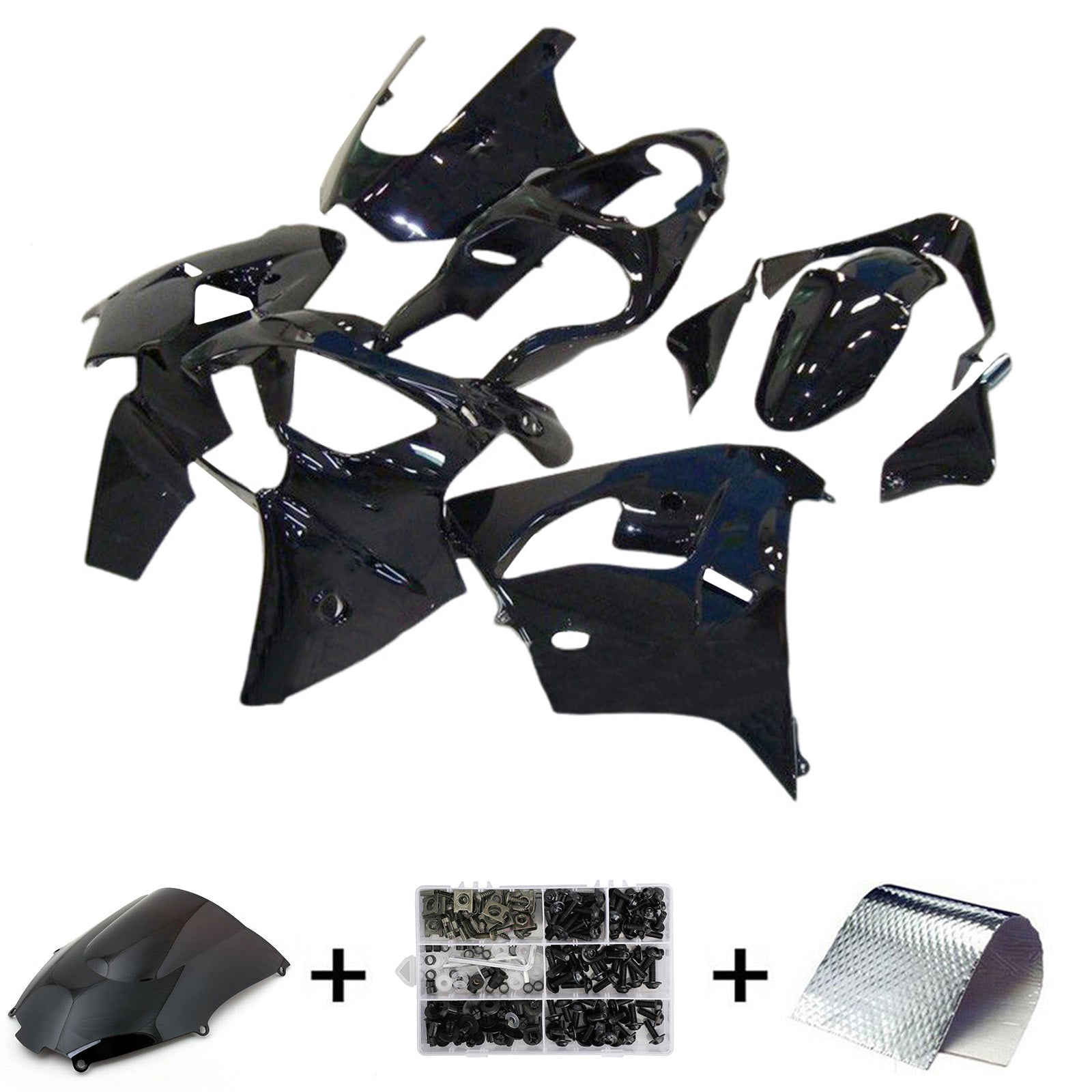 2000-2001 Kawasaki ZX9R Kit de carénage d'injection carrosserie plastique ABS