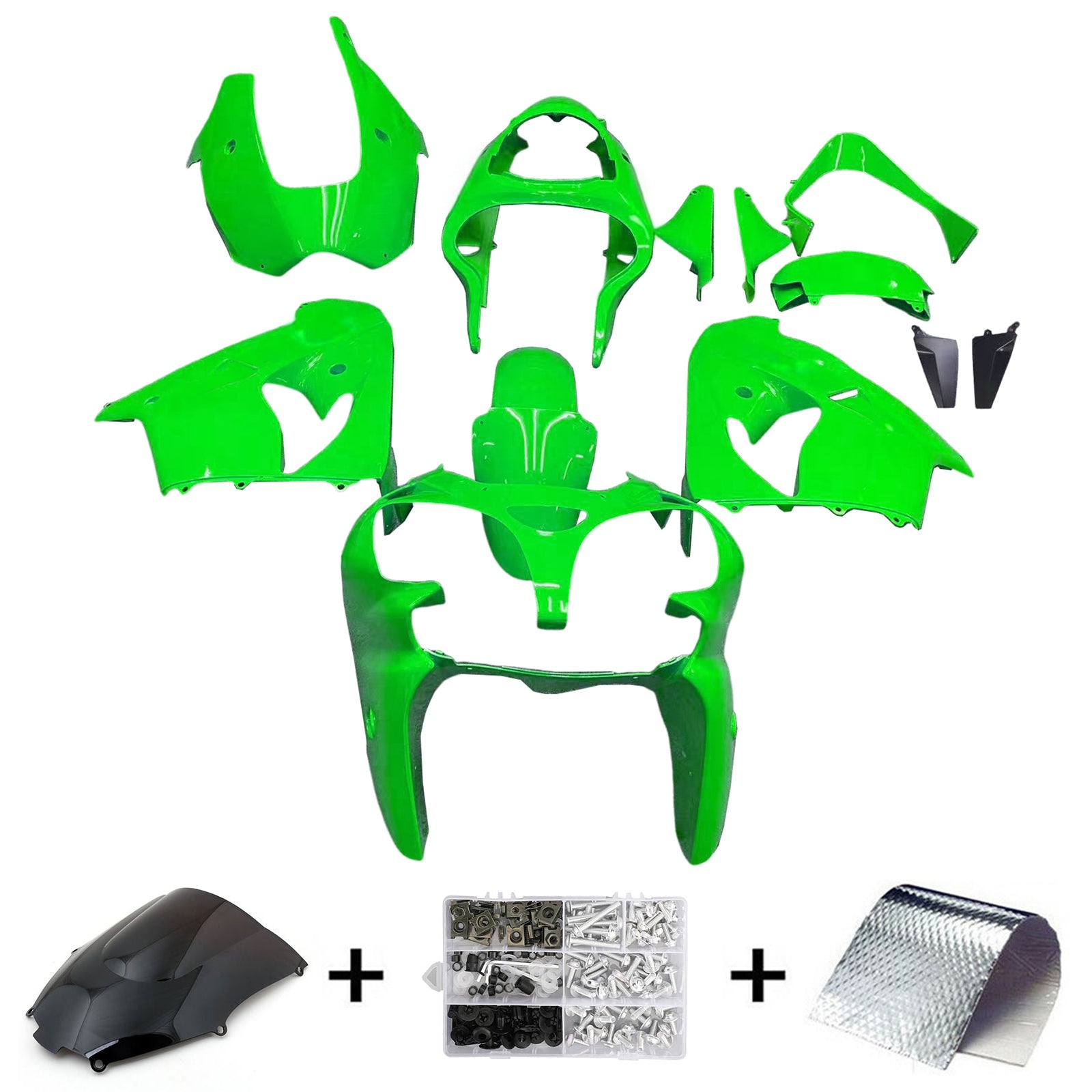 2000-2001 Kawasaki ZX9R Kit de carénage d'injection carrosserie plastique ABS