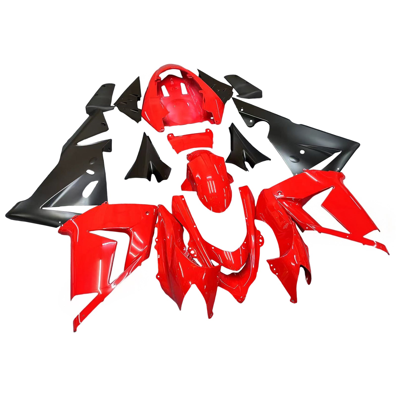 Carénages Amotopart 2004-2005 Kawasaki ZX10R Rouge et Noir Ninja Generic