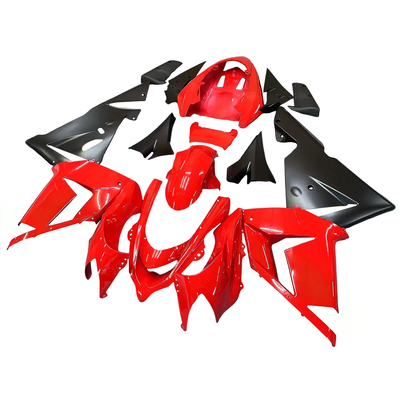 Carénages Amotopart 2004-2005 Kawasaki ZX10R Rouge et Noir Ninja Generic