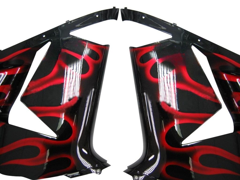 Carenado Amotopart 2004-2005 Kawasaki ZX 10R negro y rojo Flame Ninja genérico