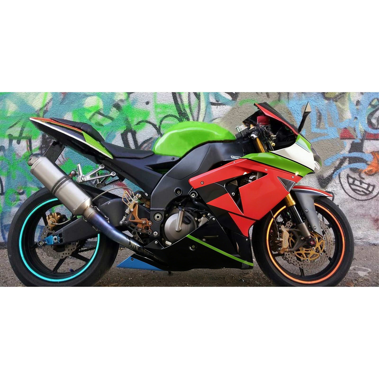 Kit de carénage Amotopart pour Kawasaki ZX10R 2004-2005 Générique