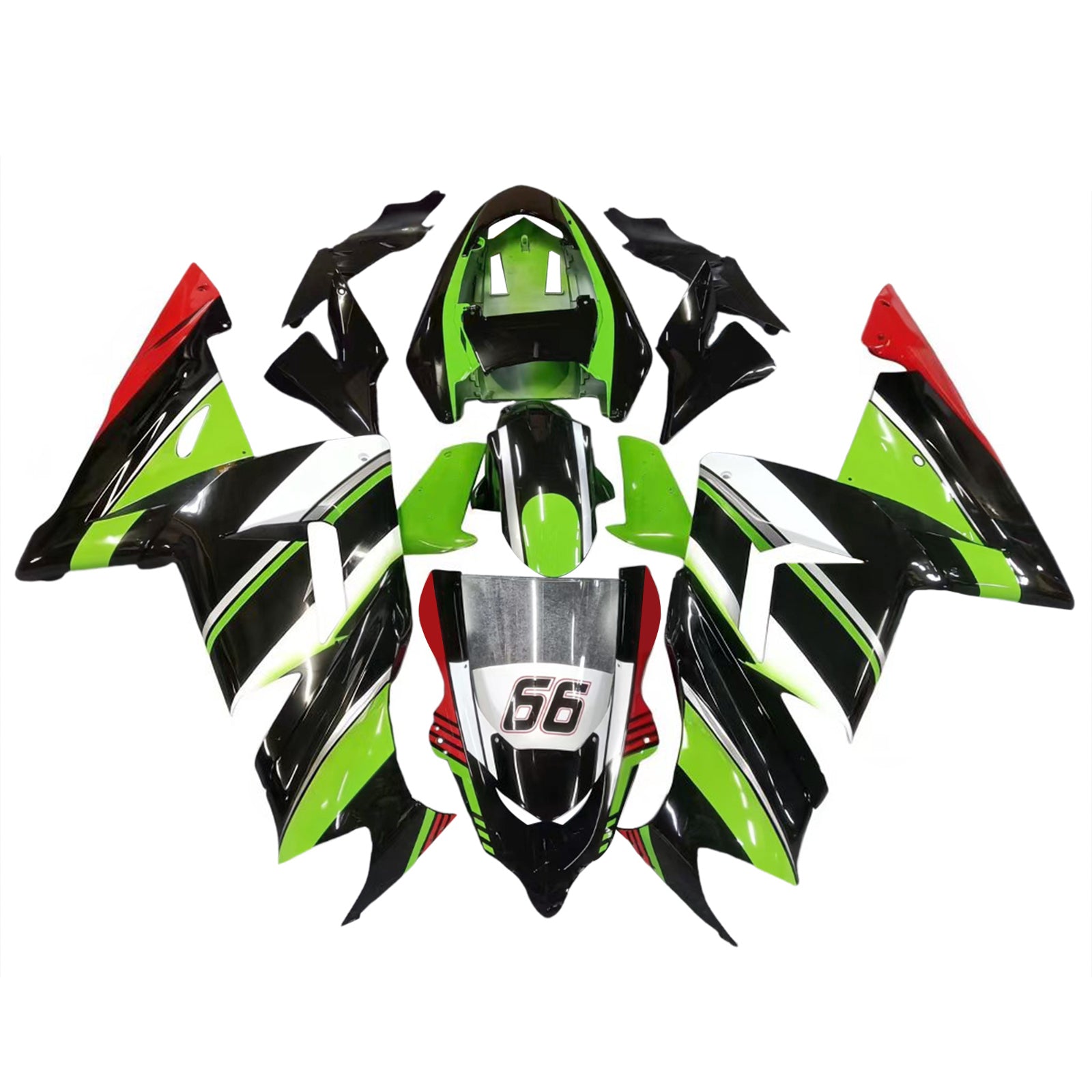 Kit de carénage Amotopart pour Kawasaki ZX10R 2004-2005 Générique