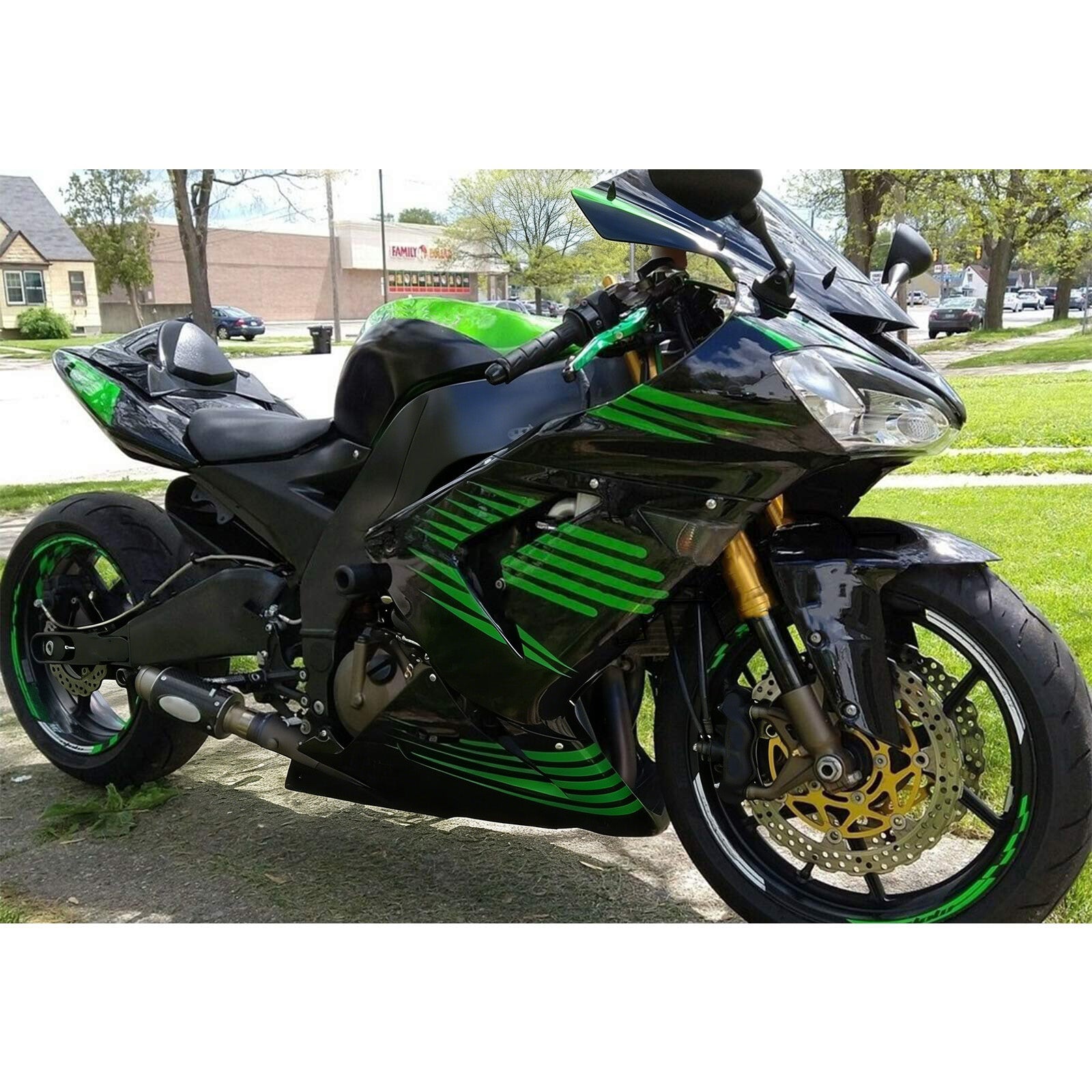 Kit de carénage Amotopart pour Kawasaki ZX10R 2004-2005 Générique