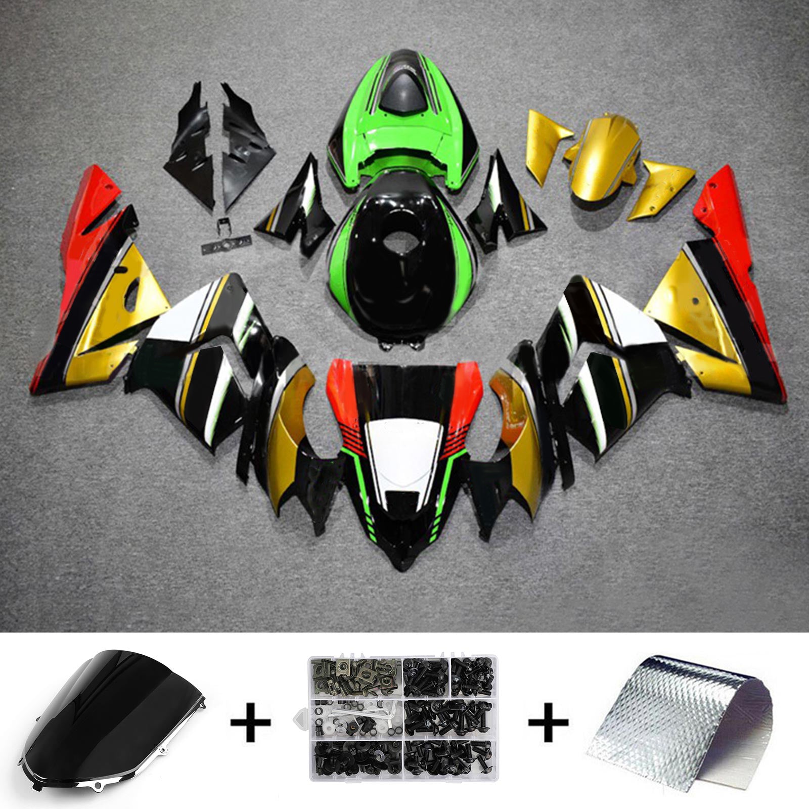 Amotopart Kawasaki ZX10R 2004-2005 Kit Carroserie Plastic Abs