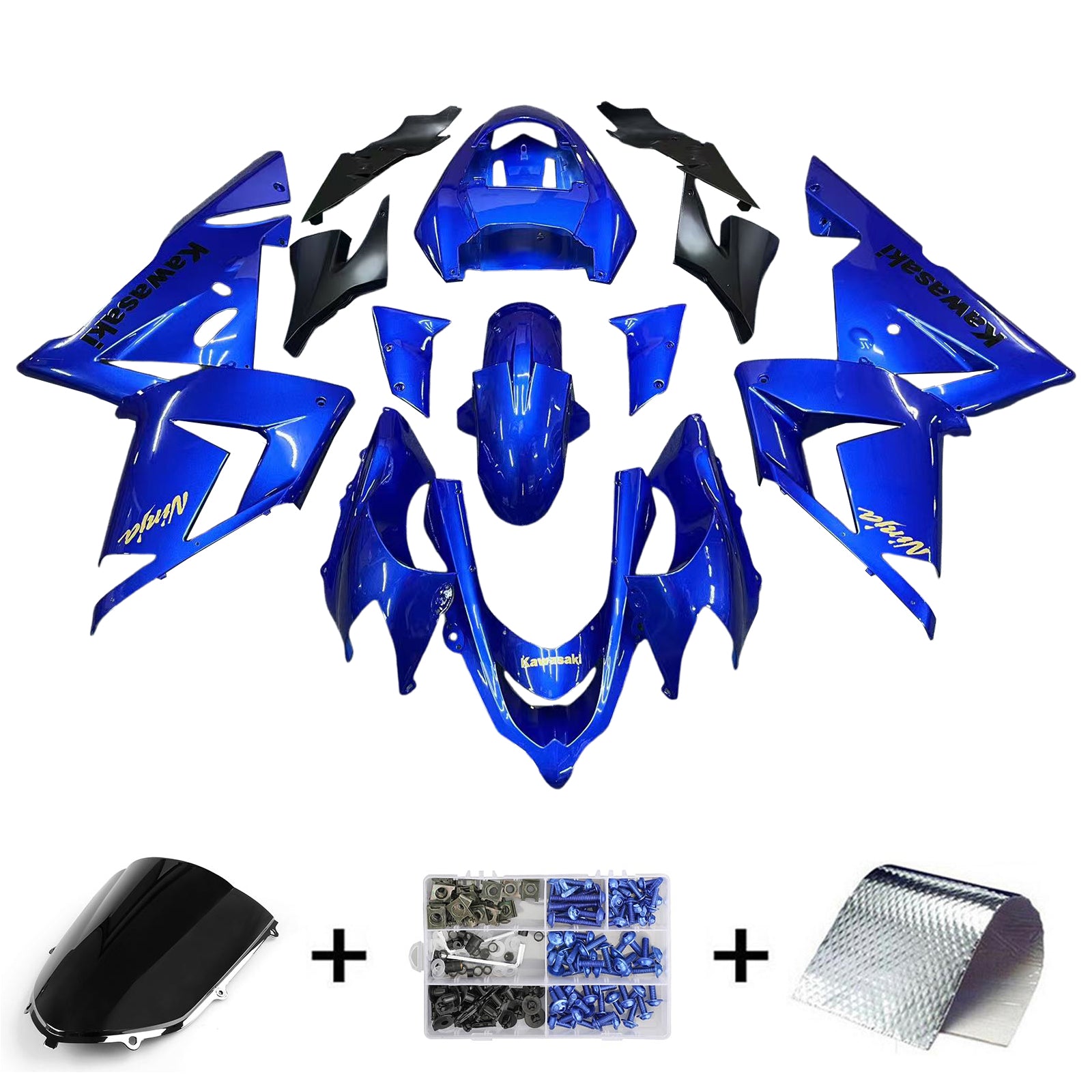 Amotopart Kawasaki ZX10R 2004-2005 ABS kunststof carrosseriekuipset