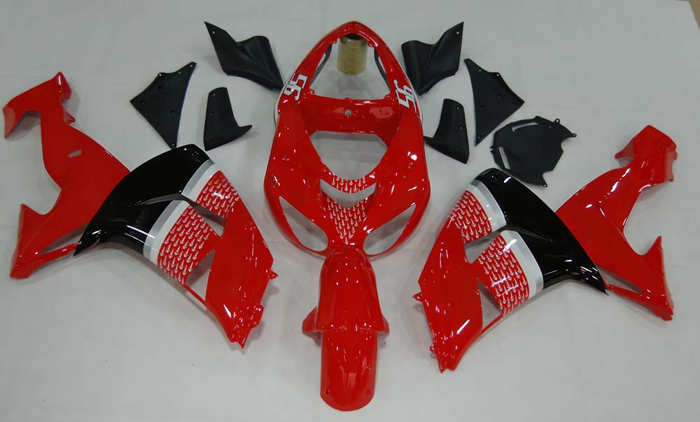 Carene Amotopart 2006-2007 Kawasaki ZX 10R Rosso Nero No.56 Nakano Generico