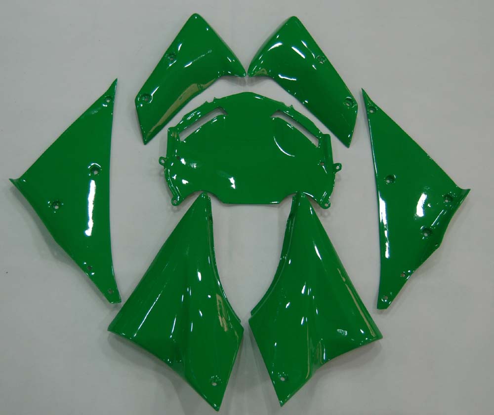 Carénages Amotopart 2006-2007 Kawasaki ZX 10R Green & White Flame Ninja Generic