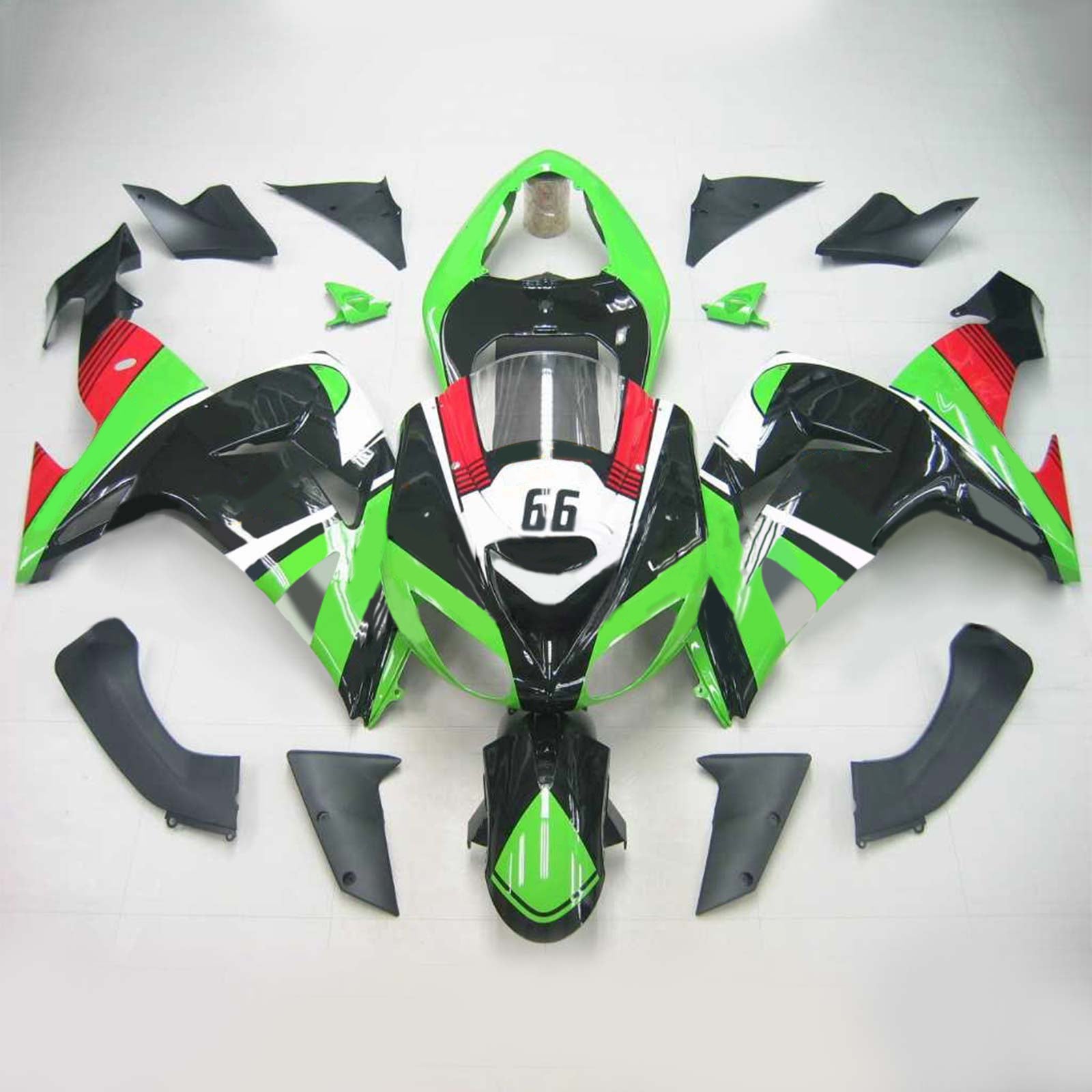Kit de carénage Amotopart pour Kawasaki ZX10R 2006-2007 Générique