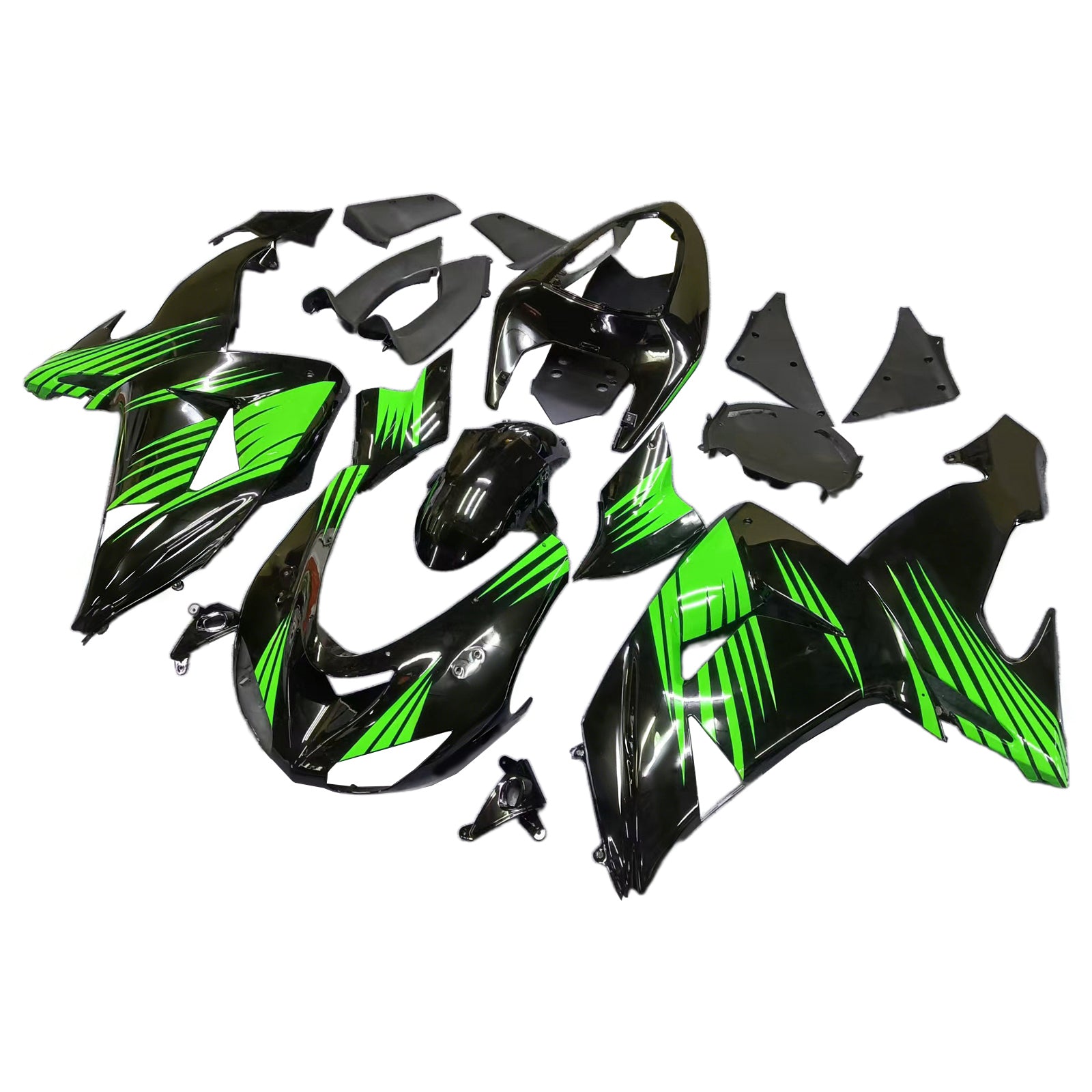Amotopart Kawasaki ZX10R 2006-2007 Kit Carénage Carrosserie Plastique ABS