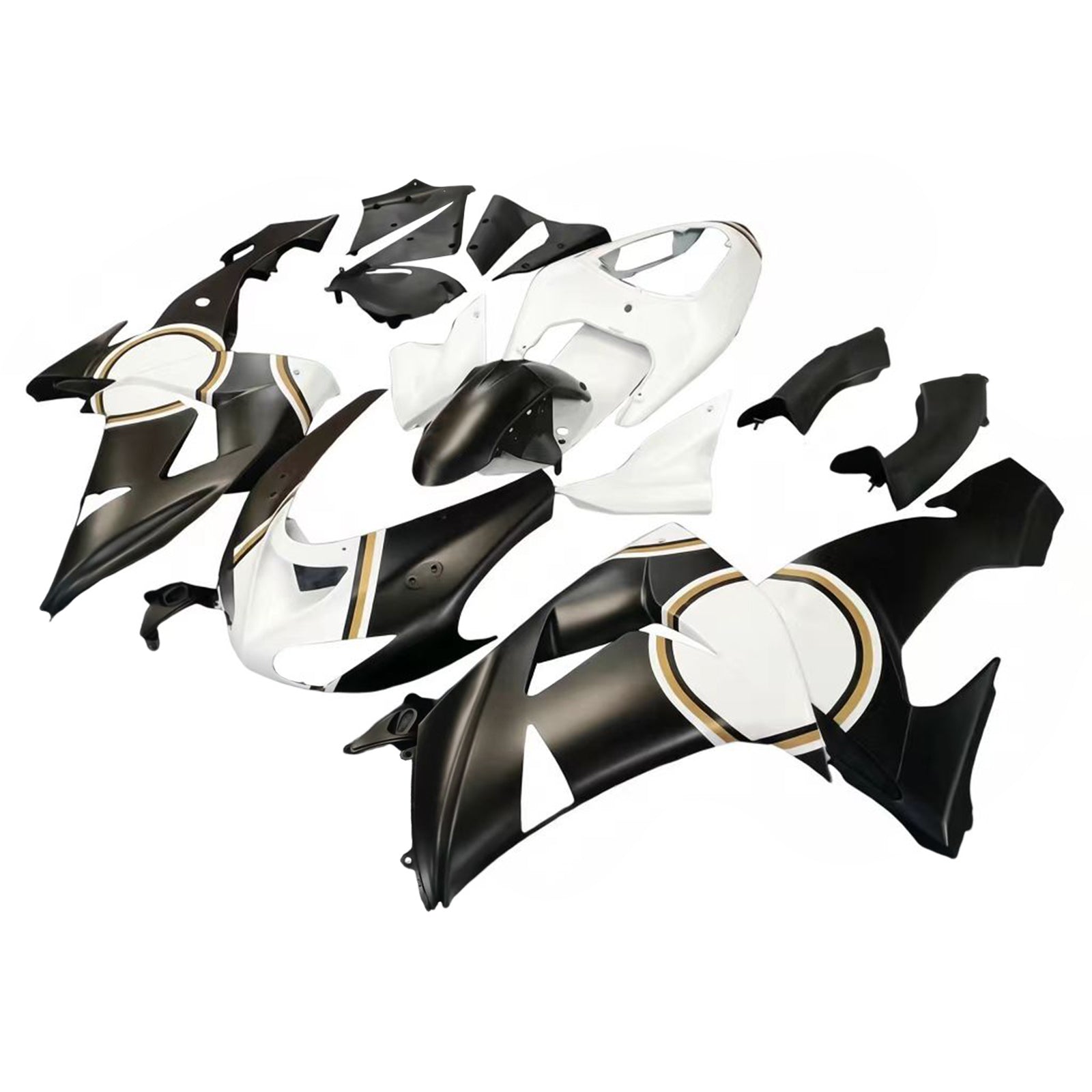 Amotopart Kawasaki ZX10R 2006-2007 Kit Carénage Carrosserie Plastique ABS