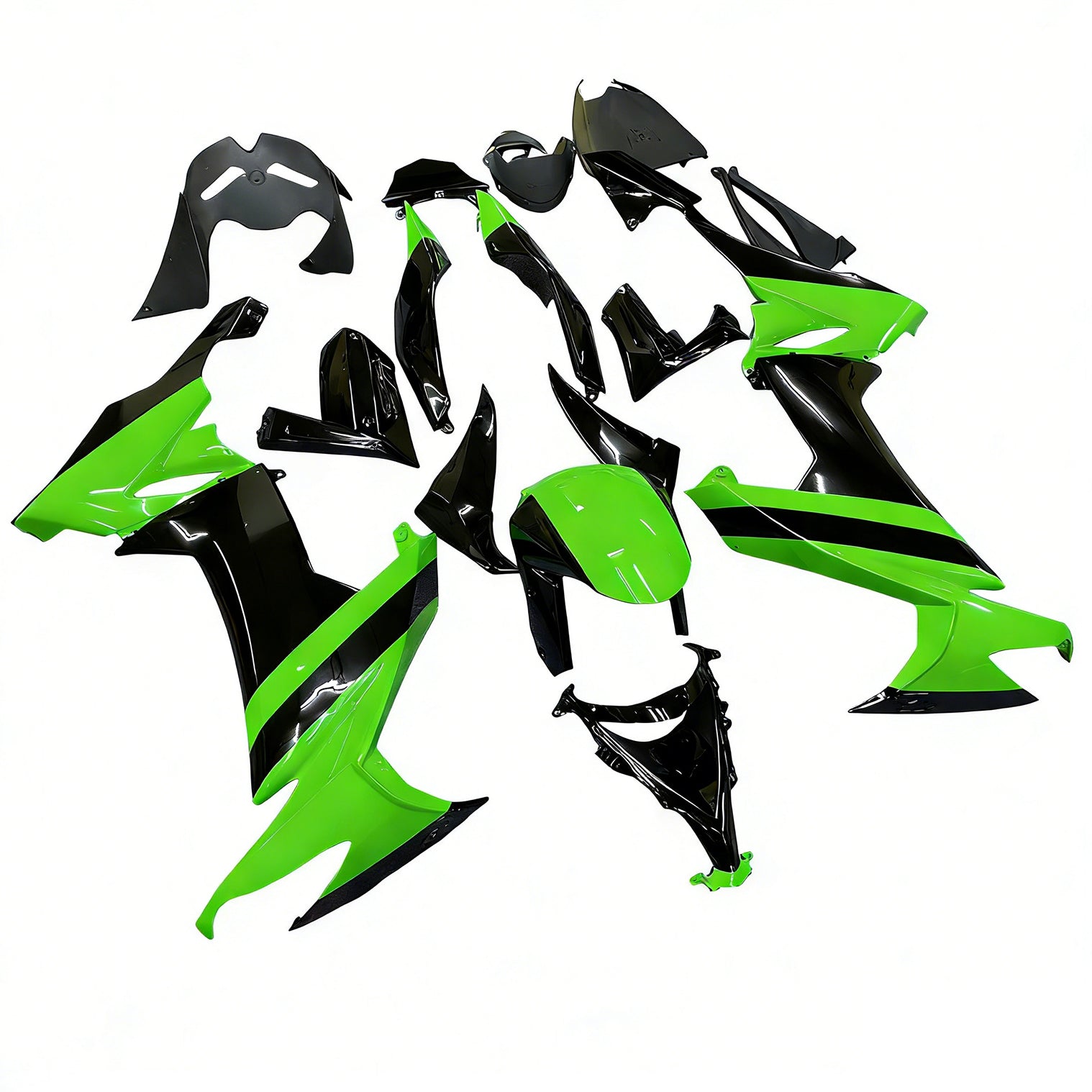 Carénages Amotopart 2008-2010 Kawasaki ZX10R Vert Noir ZX10R Generic